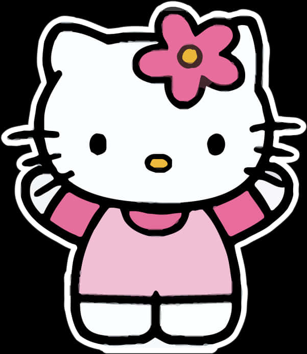 Hello Kitty в классической позе Обои