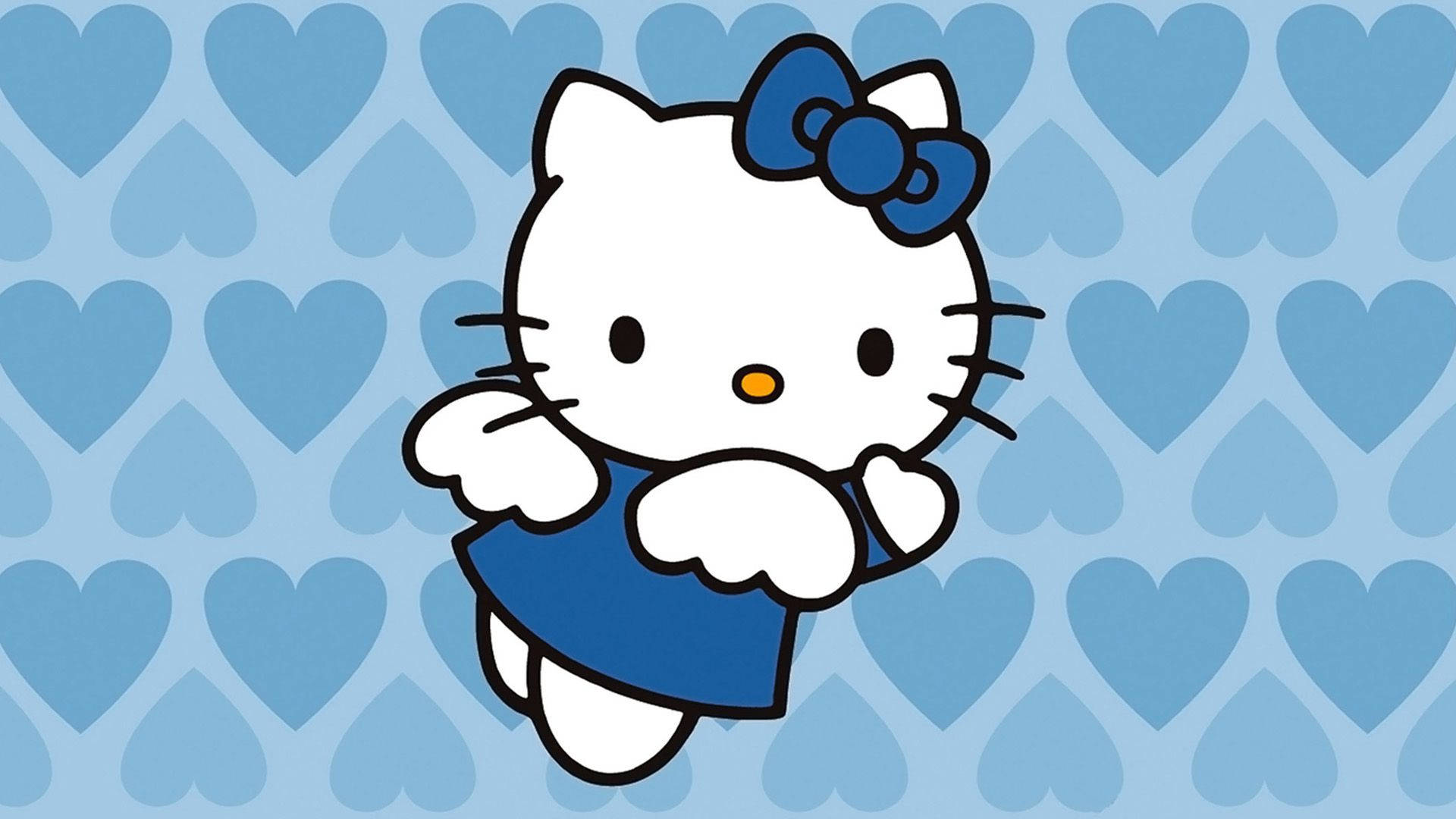 Эстетика Hello Kitty: Голубой ангел Обои