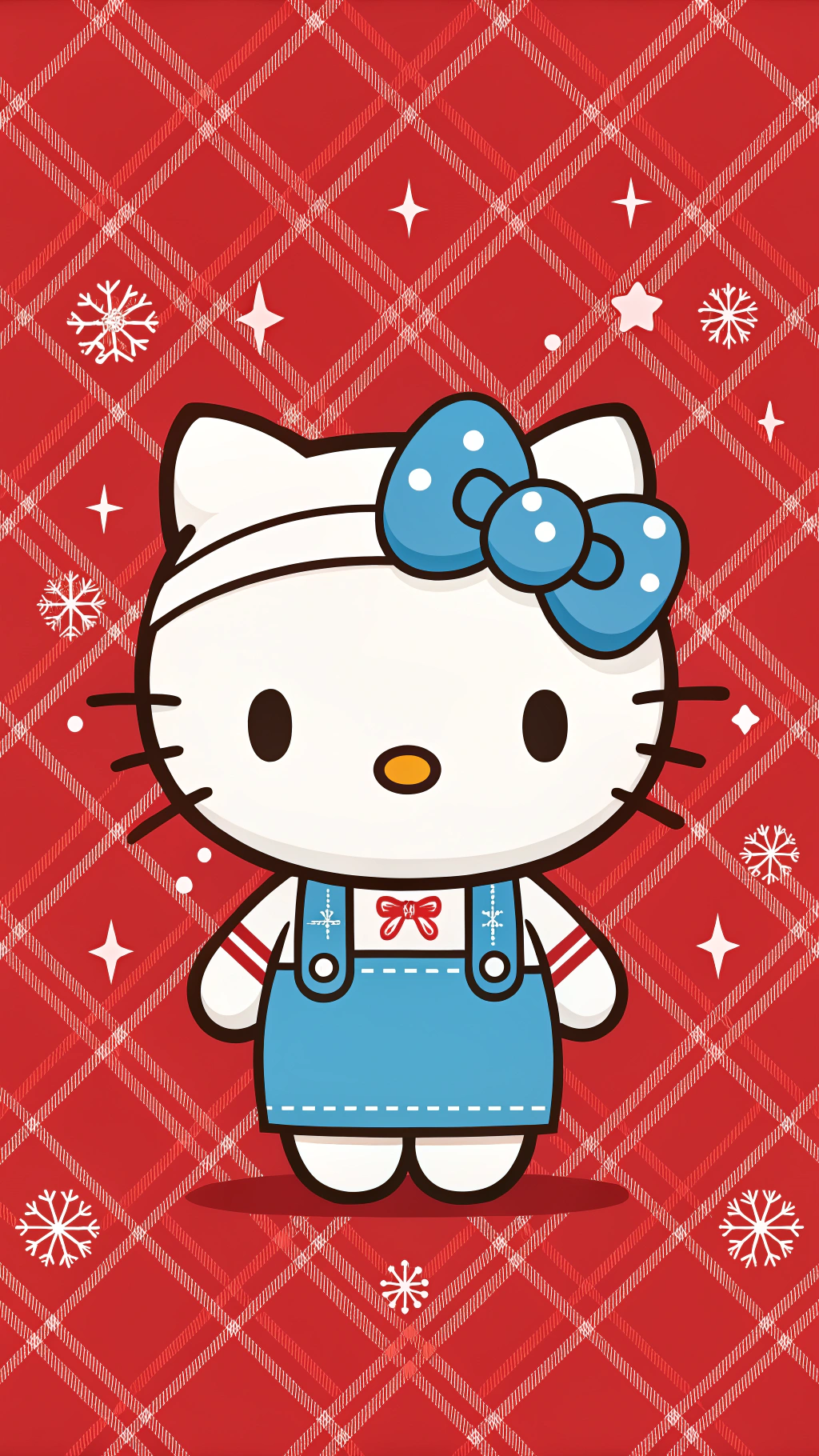 Зимний образ Hello Kitty растопит ваше сердце Обои