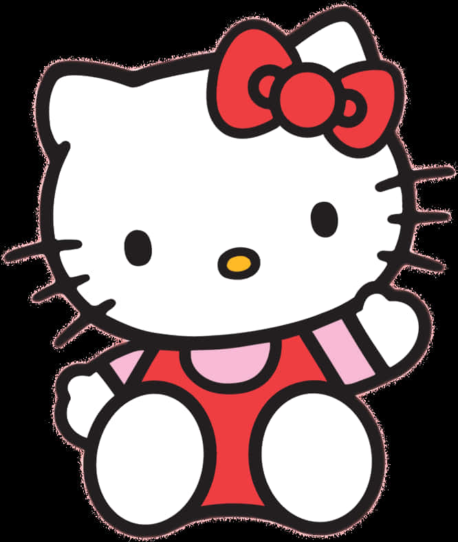 Hello Kitty в классической позе Обои