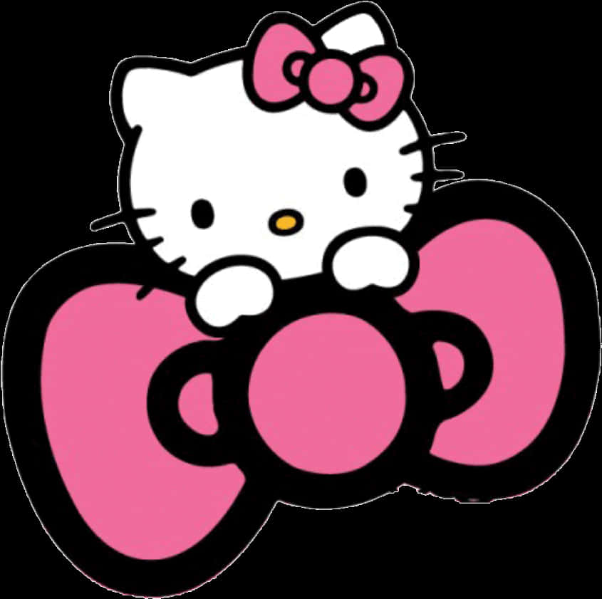 Hello Kitty Розовый Бант Обои