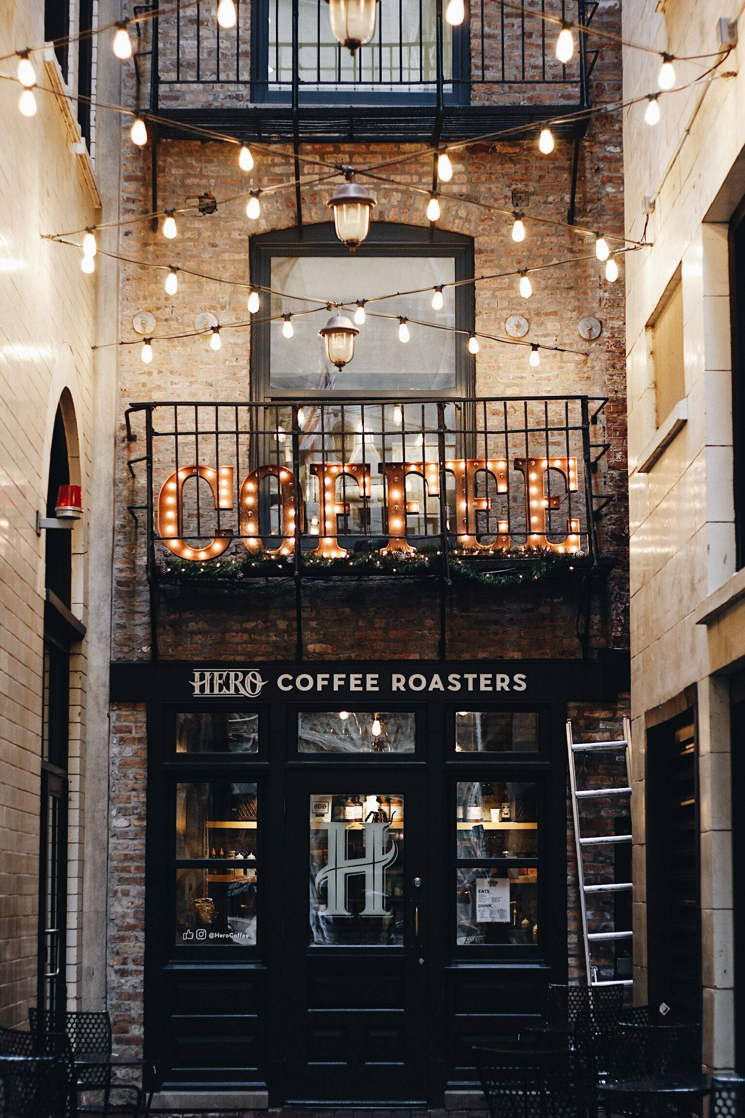 Кофейня Hero Coffee Bar в Чикаго Обои