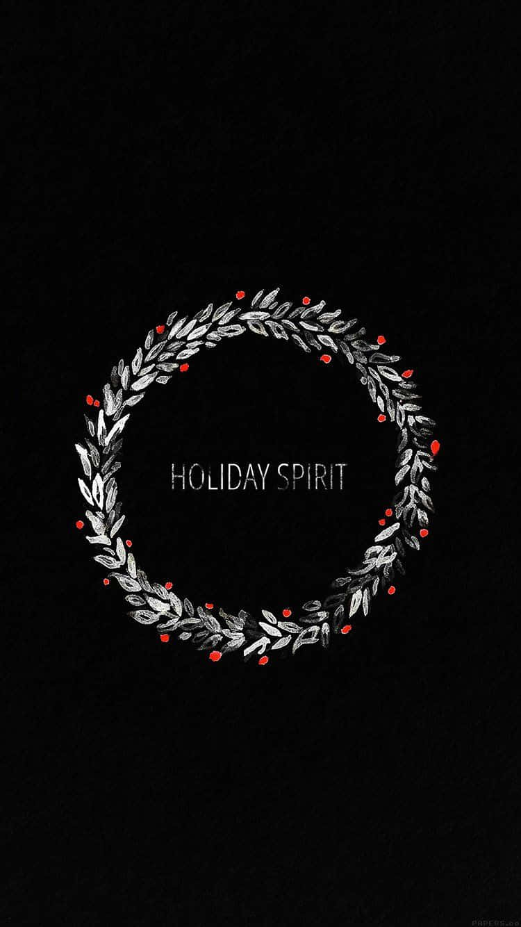 Рождественский венок Holiday iPhone Обои