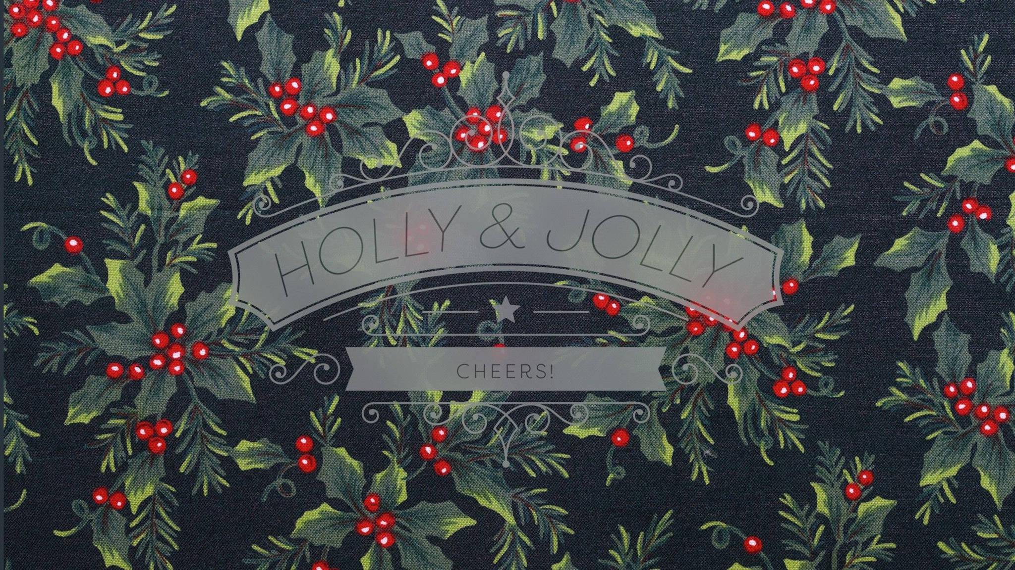 Рождественский рабочий стол Holly Jolly Обои