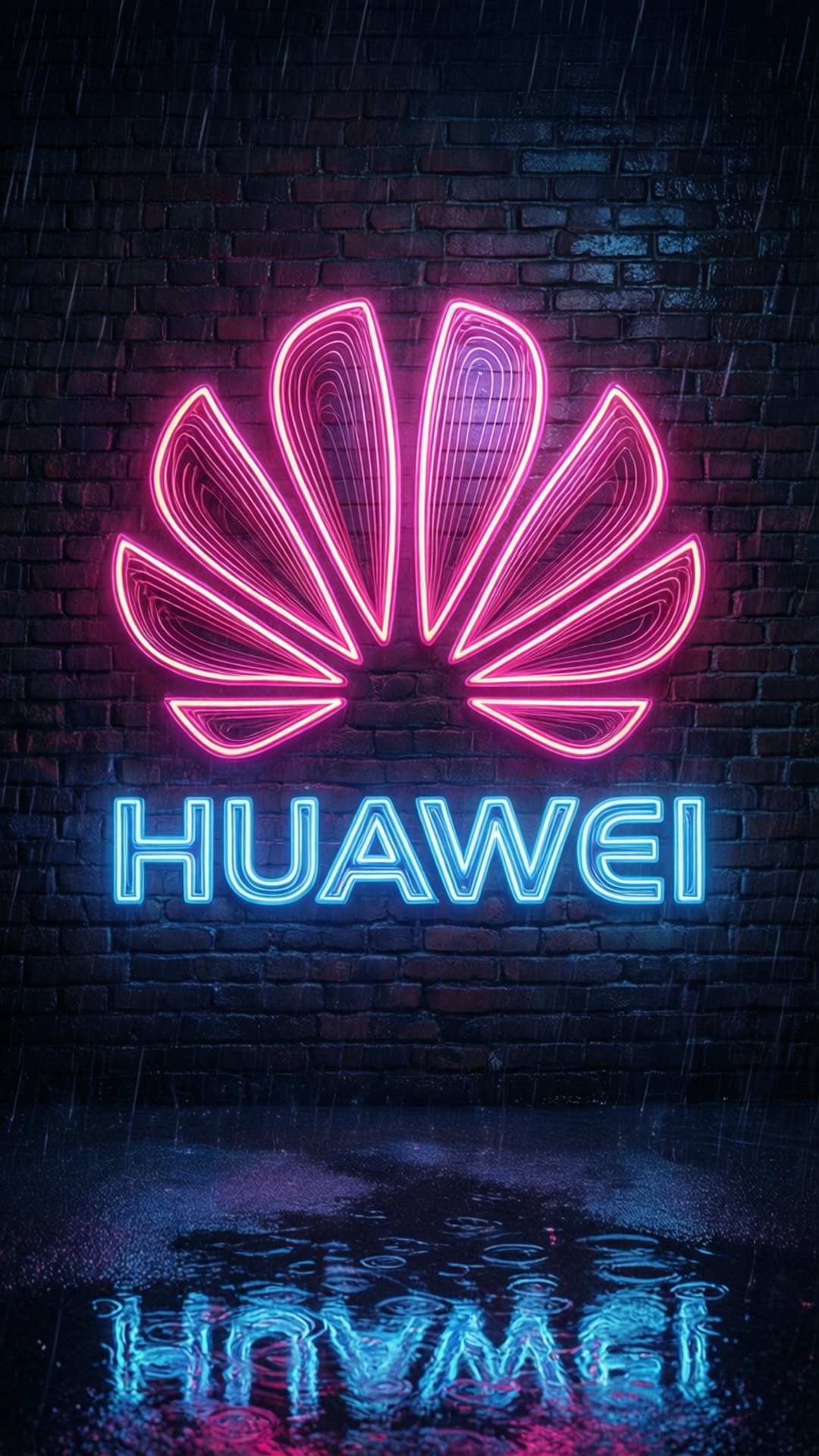 Неоновая Huawei Киберпанк Обои
