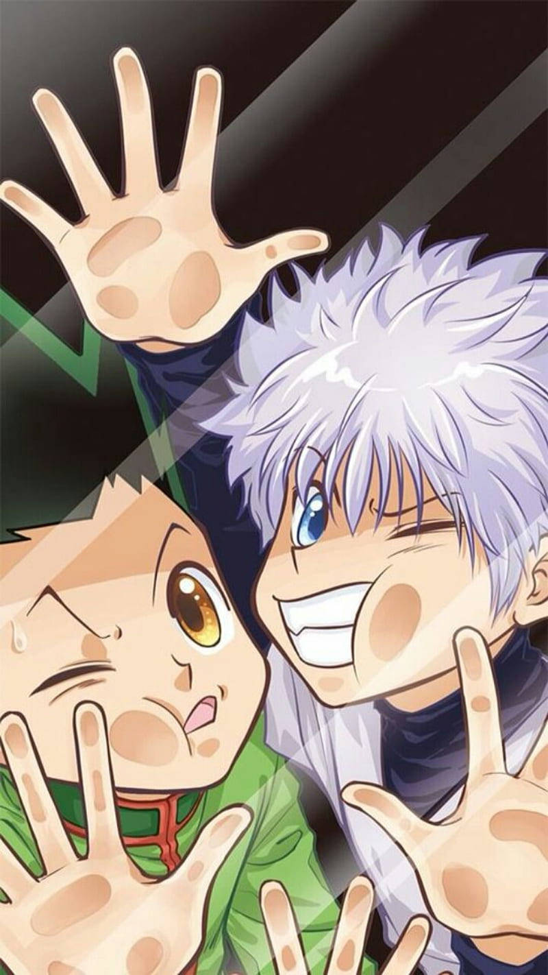 Забавные Гон и Киллуа из Hunter X Hunter на iPhone Обои