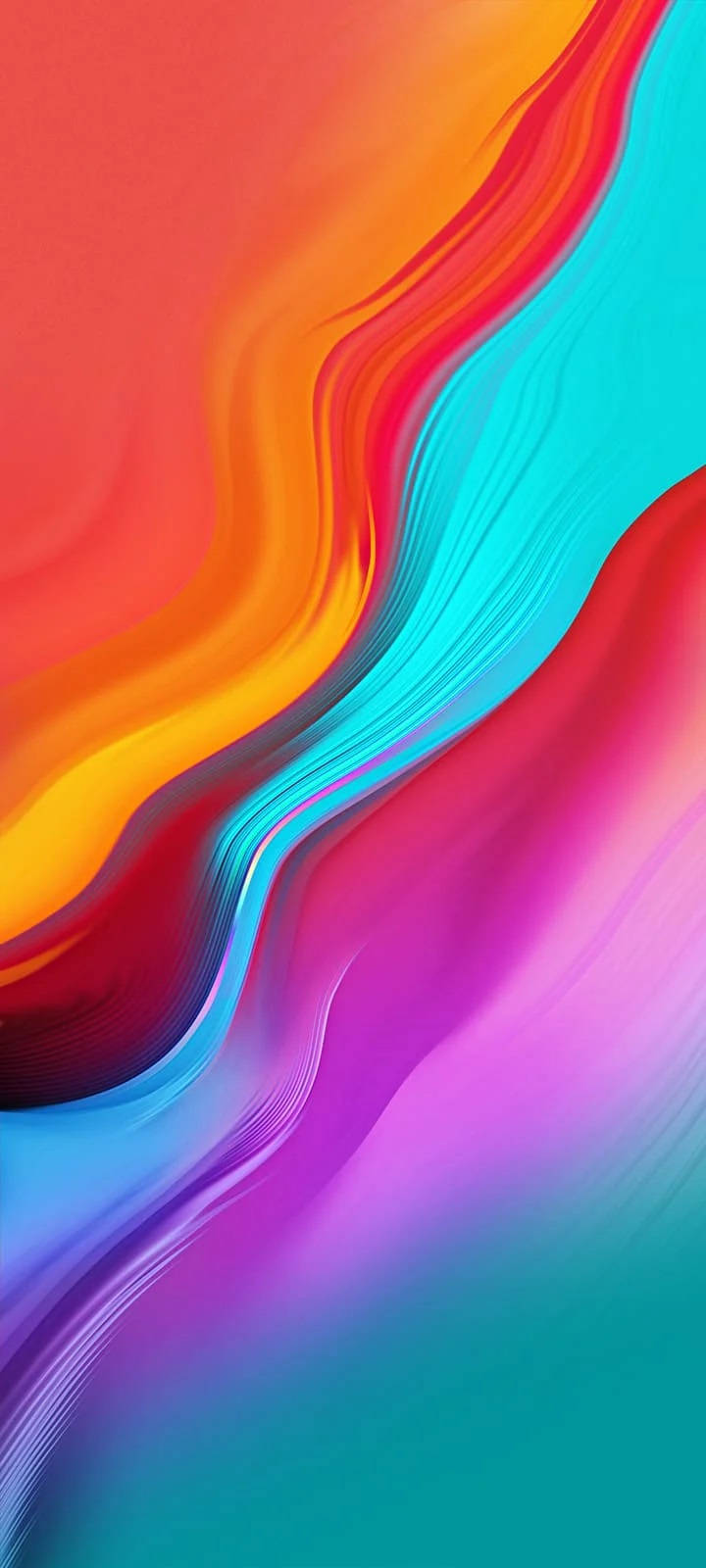 Infinix Smart 4 Абстрактные цветные изгибы Обои