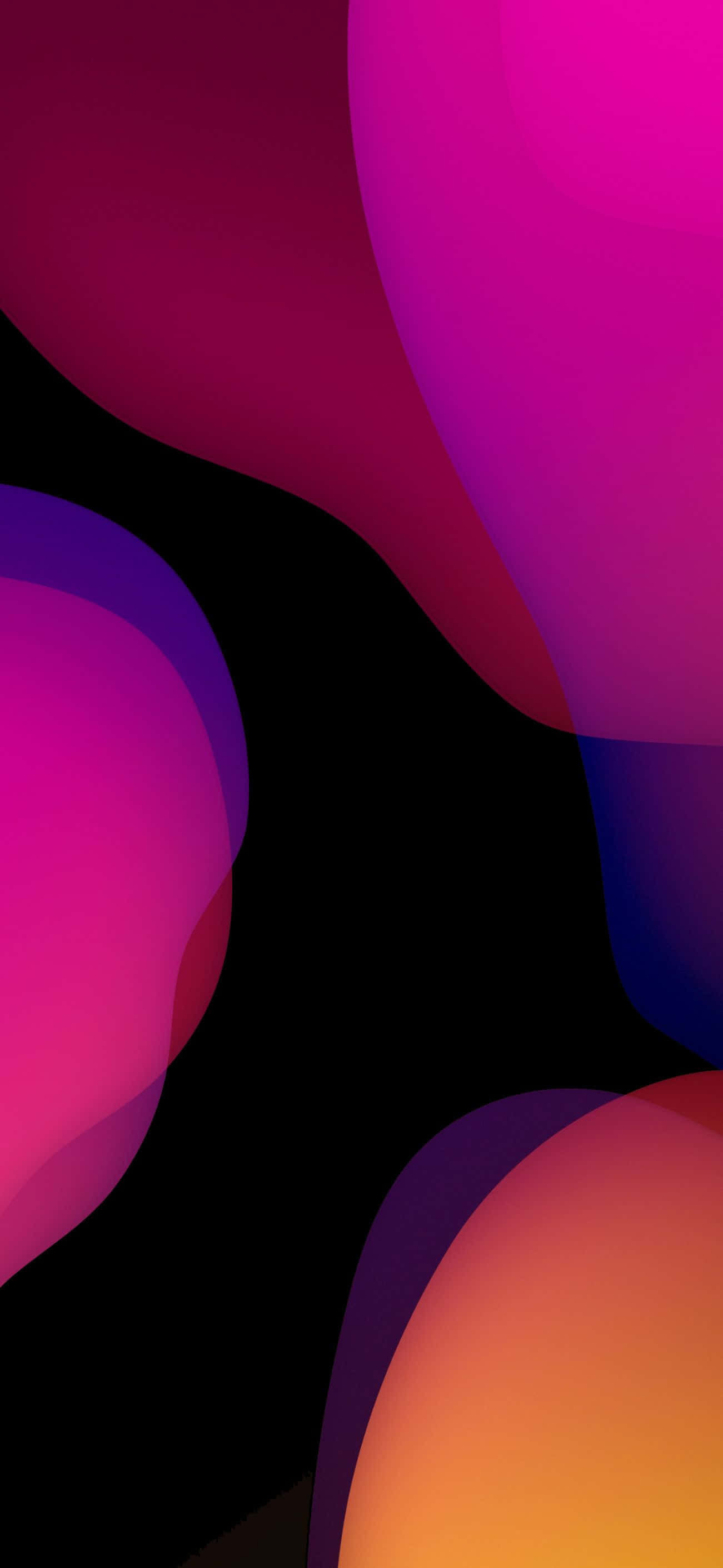 iOS 1: фиолетовые и красные пузыри Обои