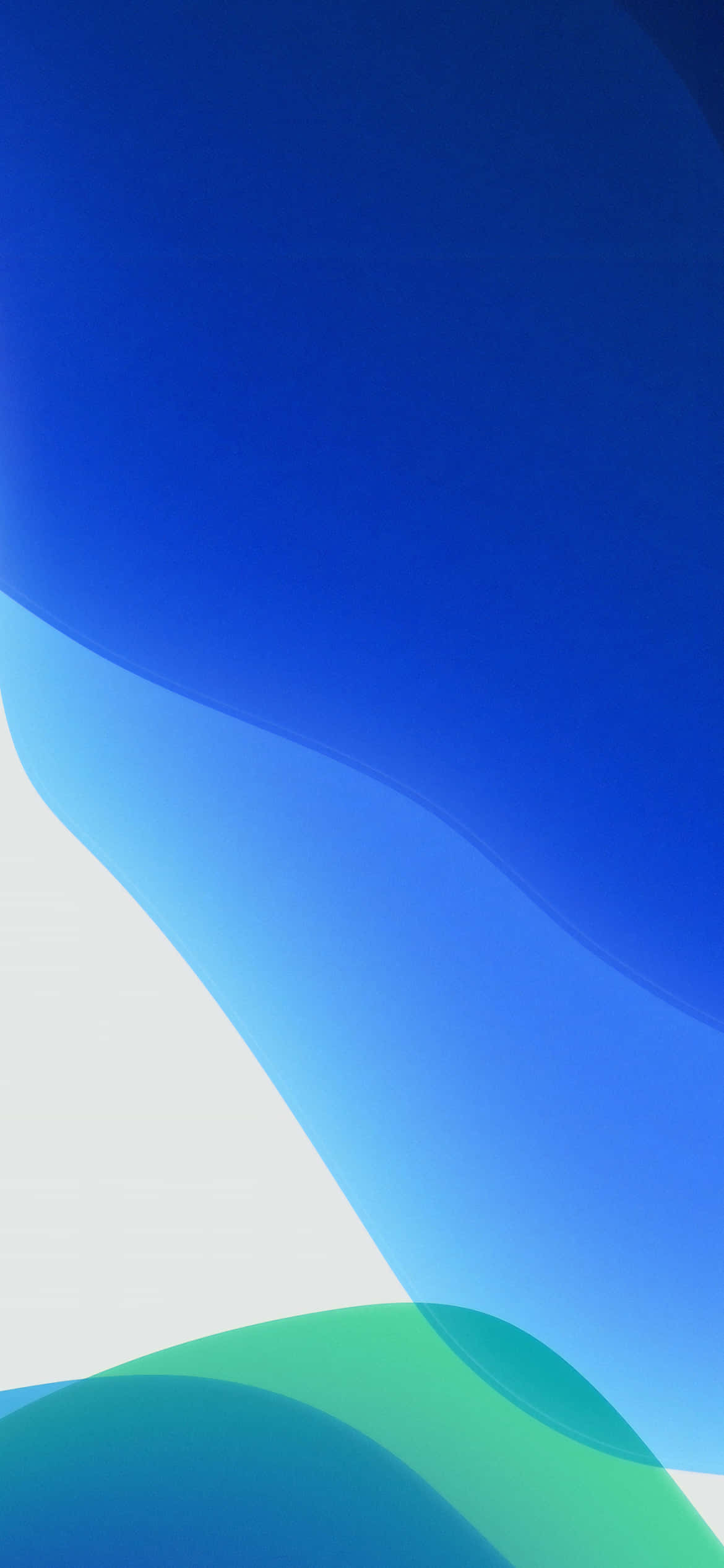 iOS 13 Сине-белый фон Обои
