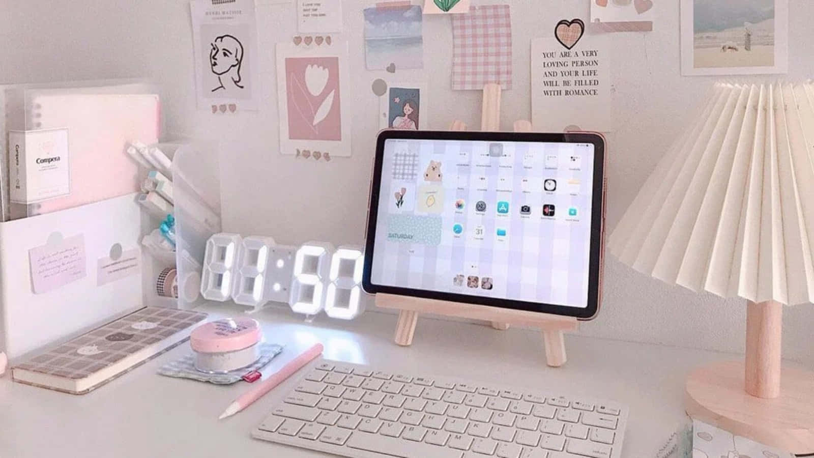 Эстетичный iPad для современного рабочего пространства Обои