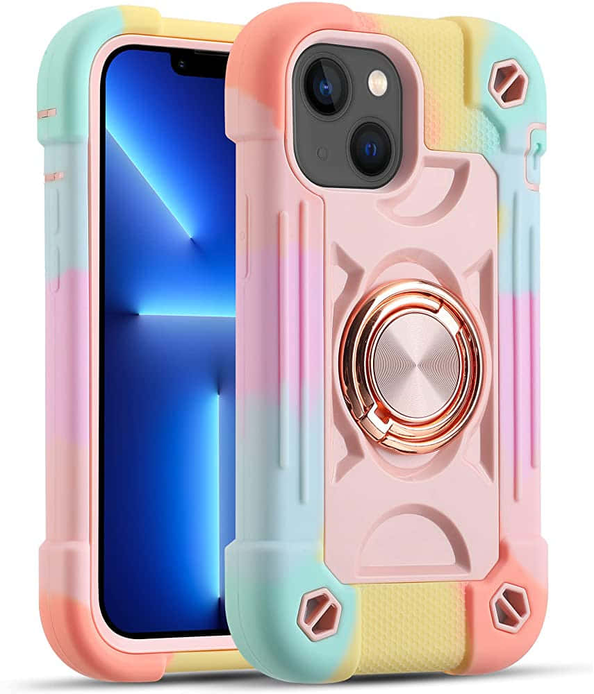 красочный чехол для iPhone 11 с кольцом Обои