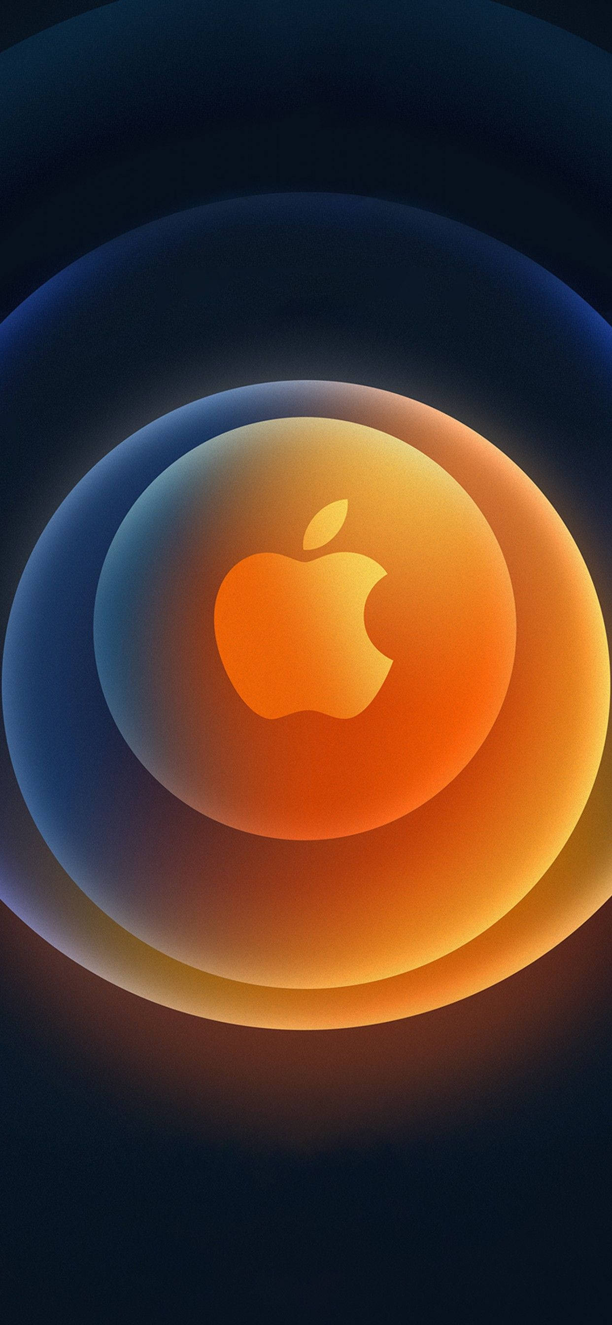 Логотип iPhone 12 Pro Max золотой Обои