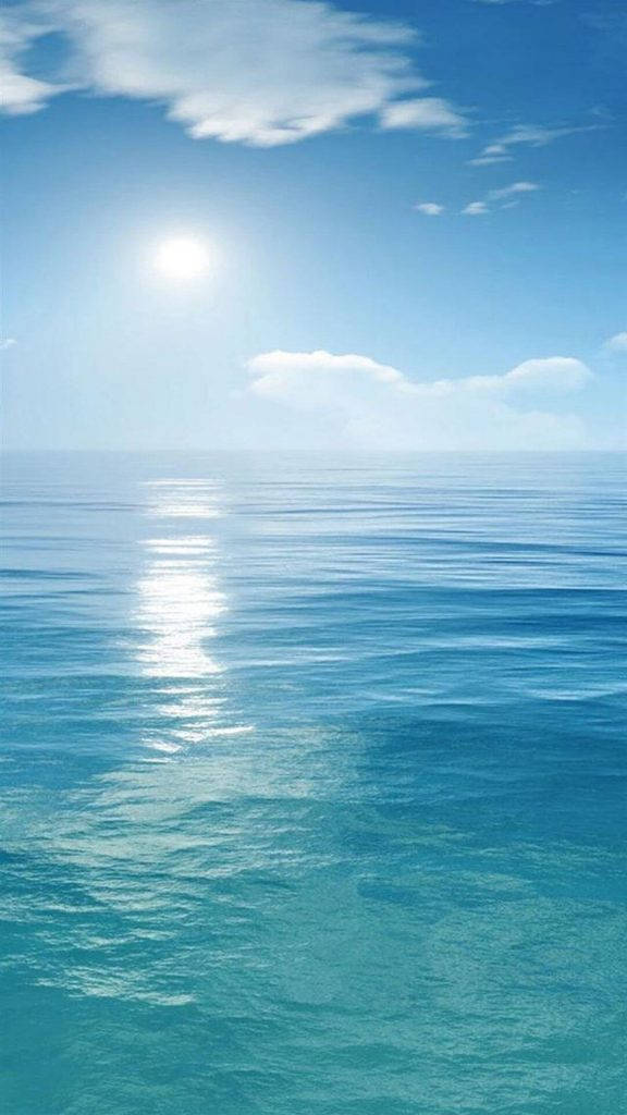 Солнце над синим морем — обои iPhone Обои