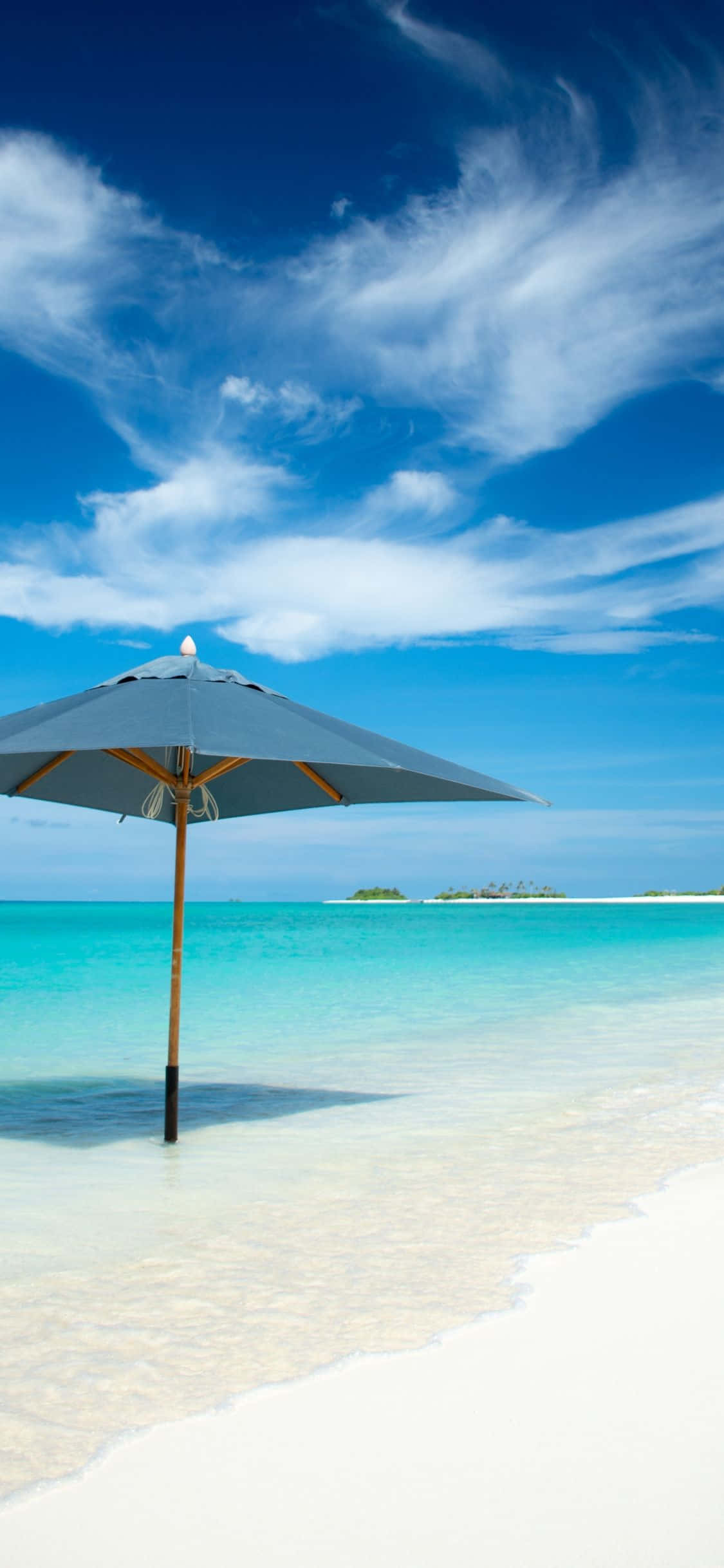 Летний пляж iPhone Зонтик Обои