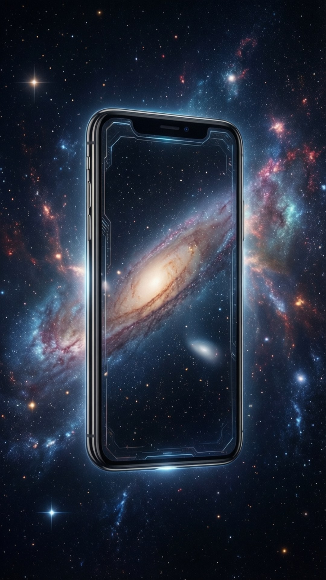 iPhone X в космосе Обои
