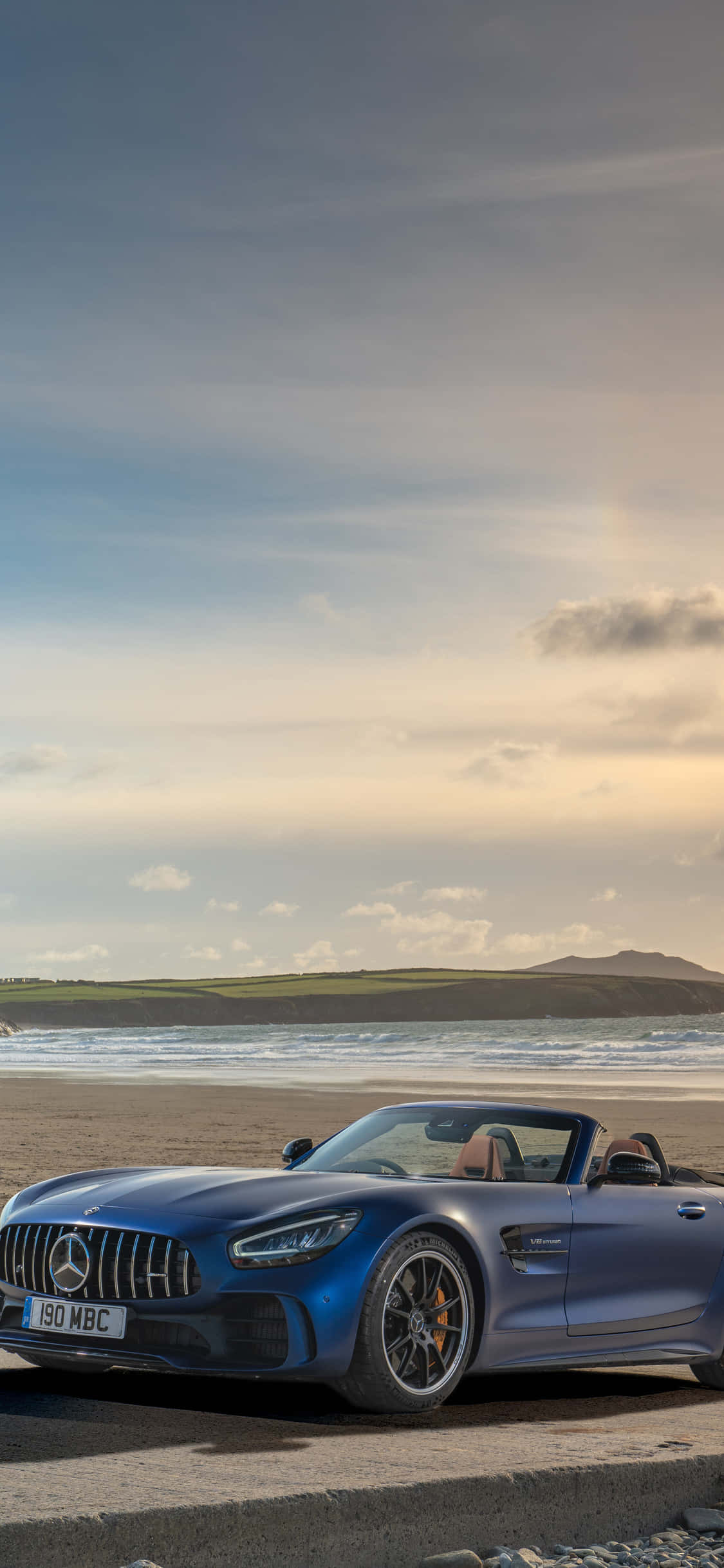 Фон iPhone X Amg Gt-r синий AMG GT Обои