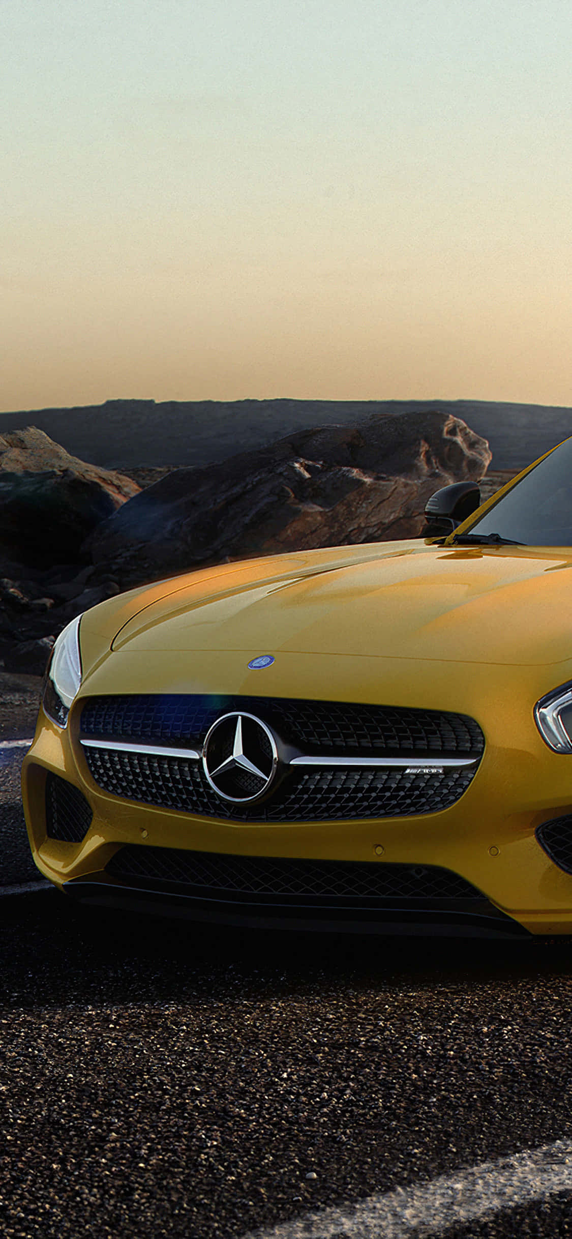 iPhone X Amg Gt-r Background Yellow Nose AMG GT Обои