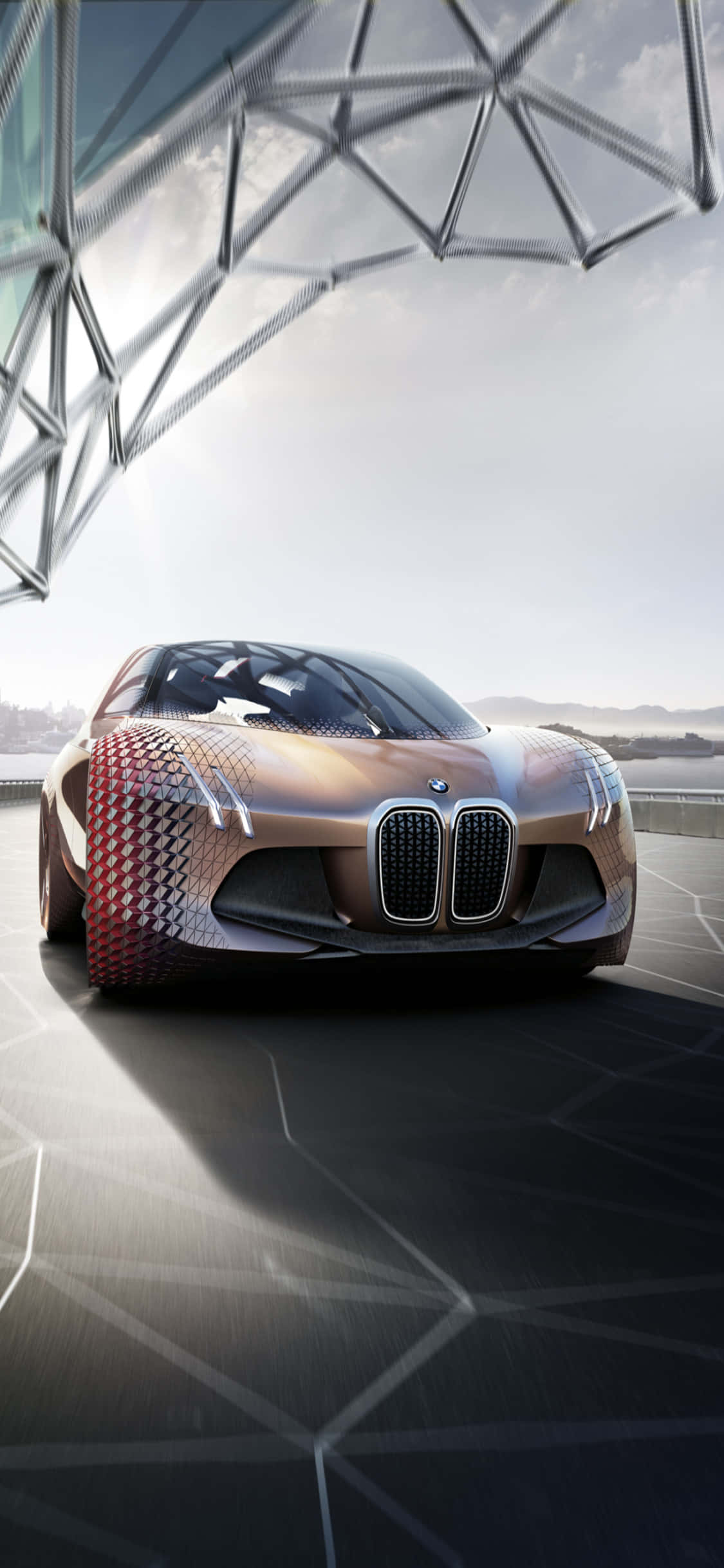 iPhone X на фоне BMW — идеальный пример роскоши и роскошной жизни. Обои
