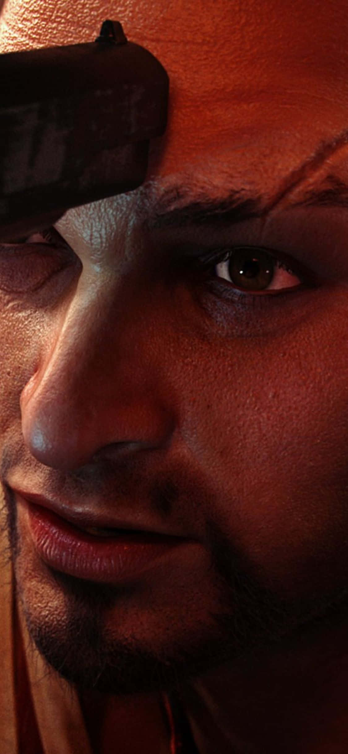 iPhone X Far Cry 3: фон с Ваасом Монтенегро и пистолетом Обои