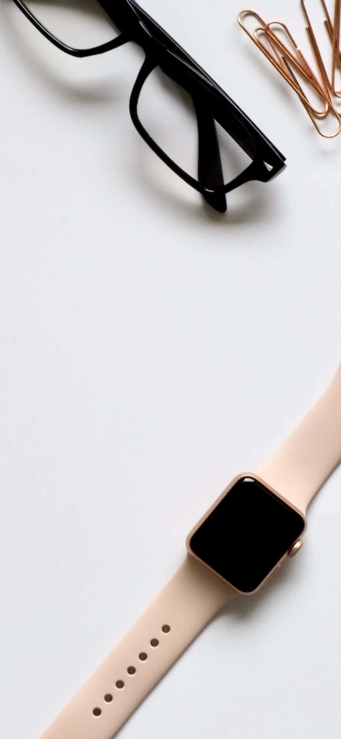 Фон рабочего стола для iPhone X: очки и iWatch Обои