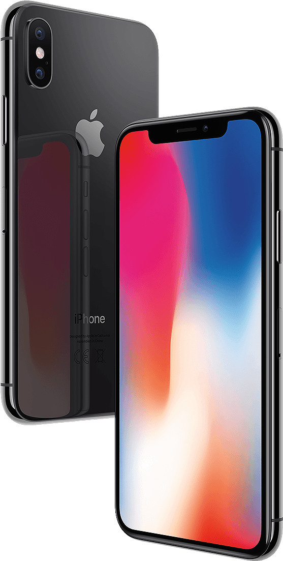iPhone X космический серый спереди и сзади Обои