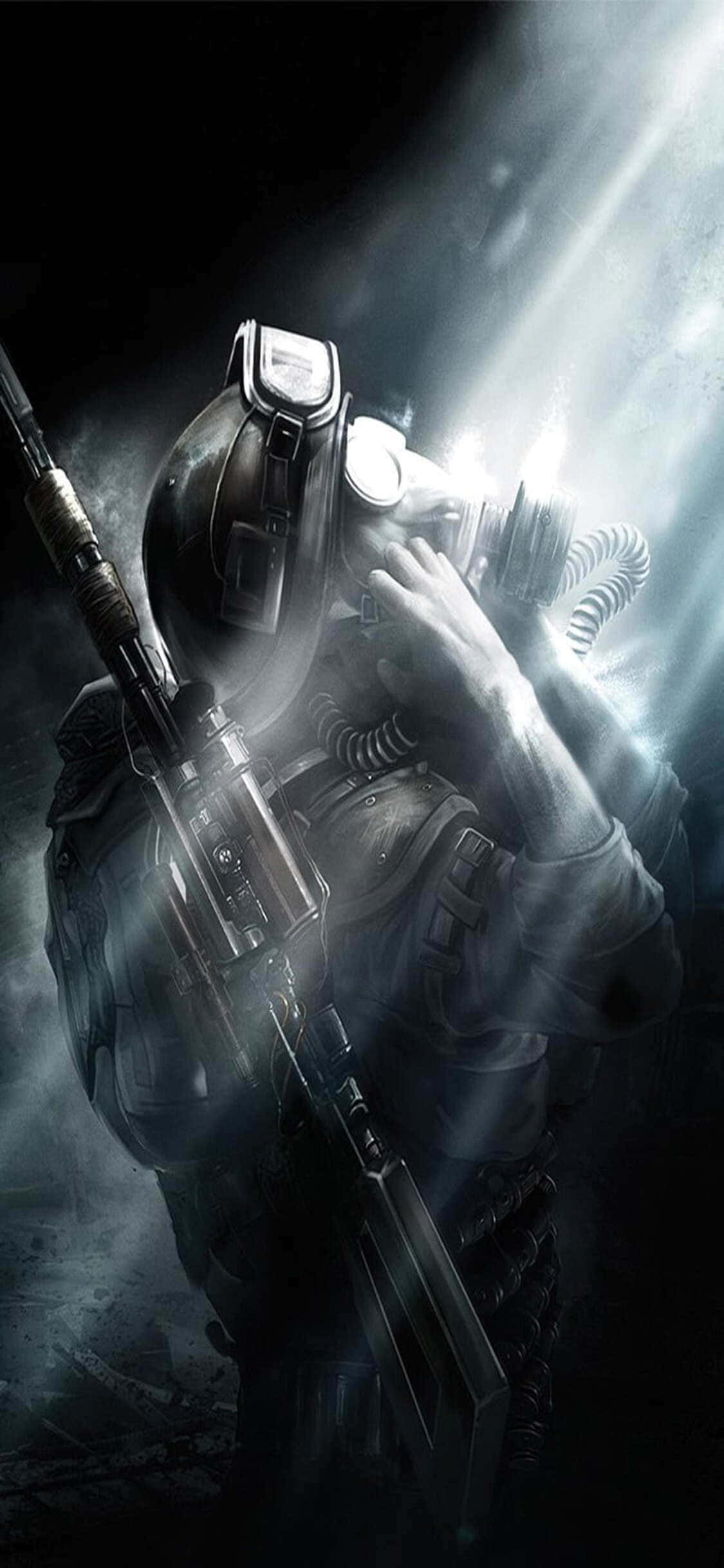 Взгляд на яркий свет iPhone X Metro Last Light фон Обои
