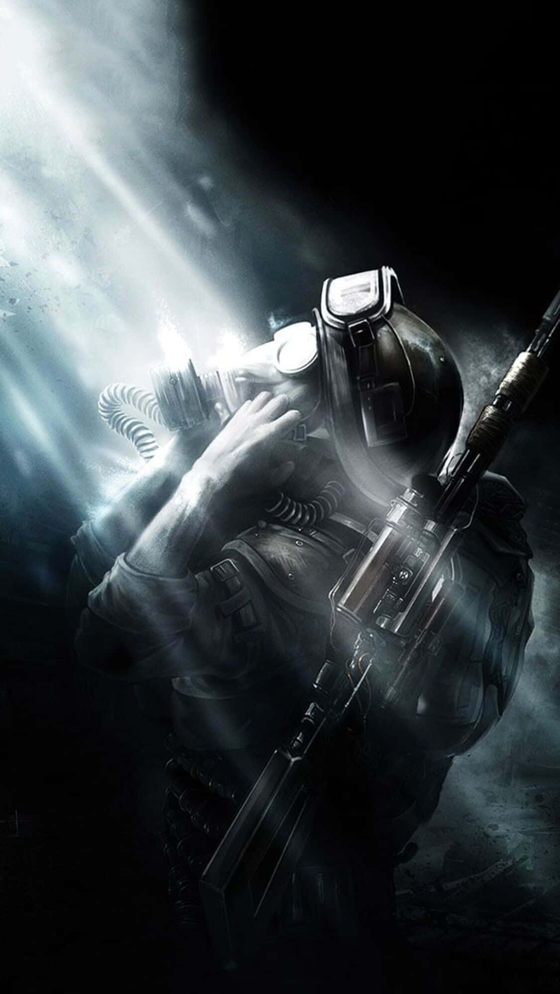 Яркий свет, сияющий на фоне iPhone X Metro Last Light Обои