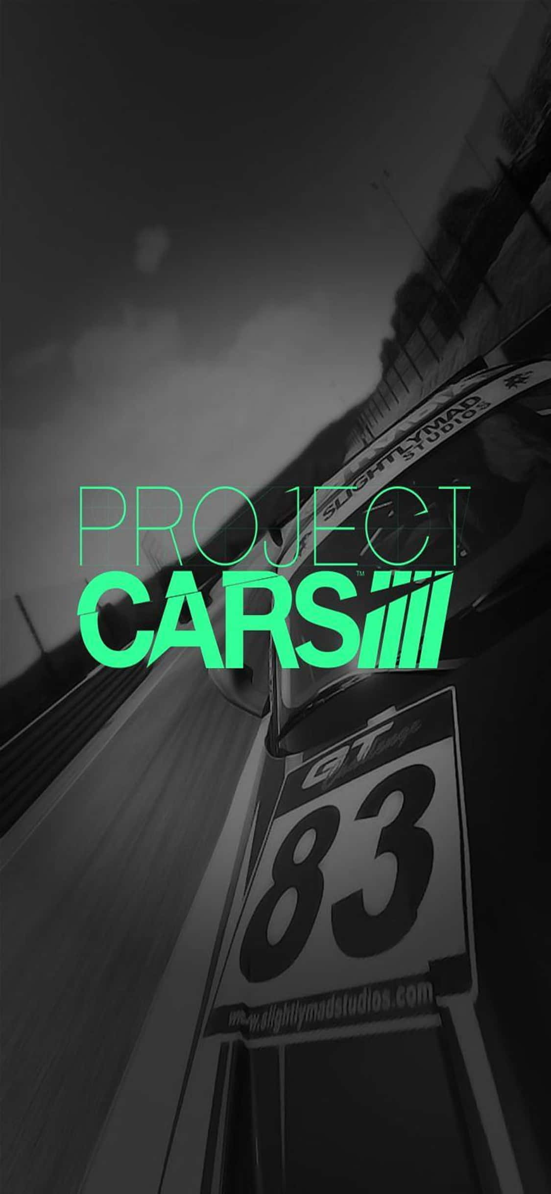 iPhone X Project Cars Background Game Title Poster Green Обои