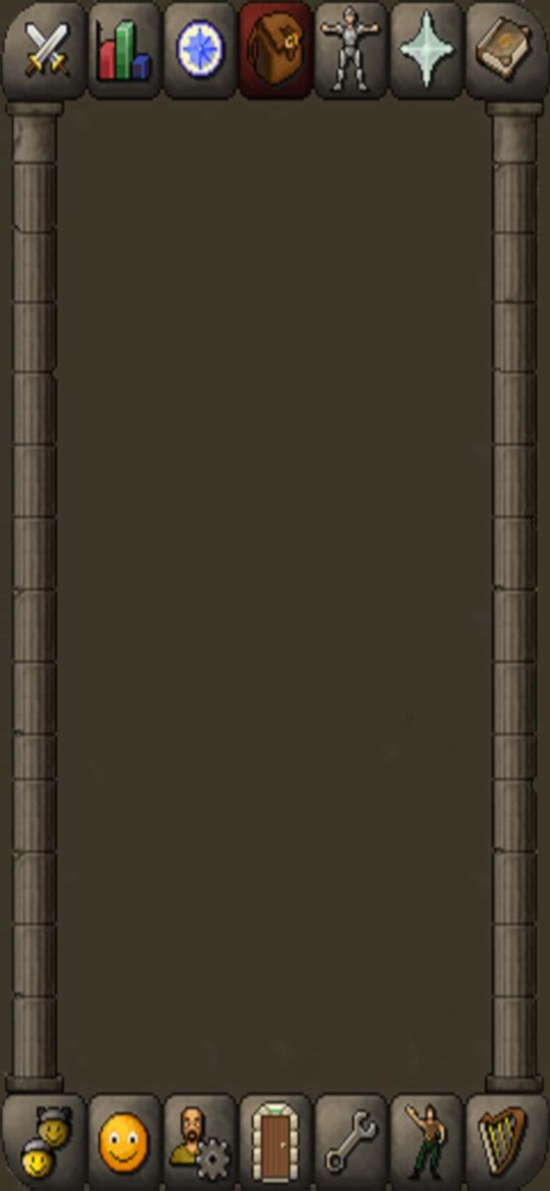 Инвентарь в iPhone X Runescape Oldschool фон Обои