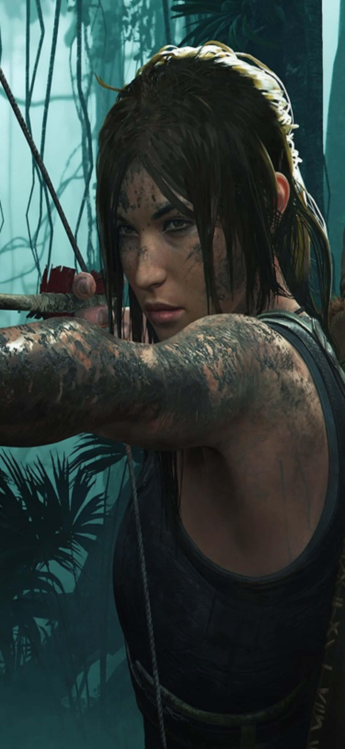 Взбирайтесь к вершине в своем приключении с iPhone X Shadow of the Tomb Raider. Обои