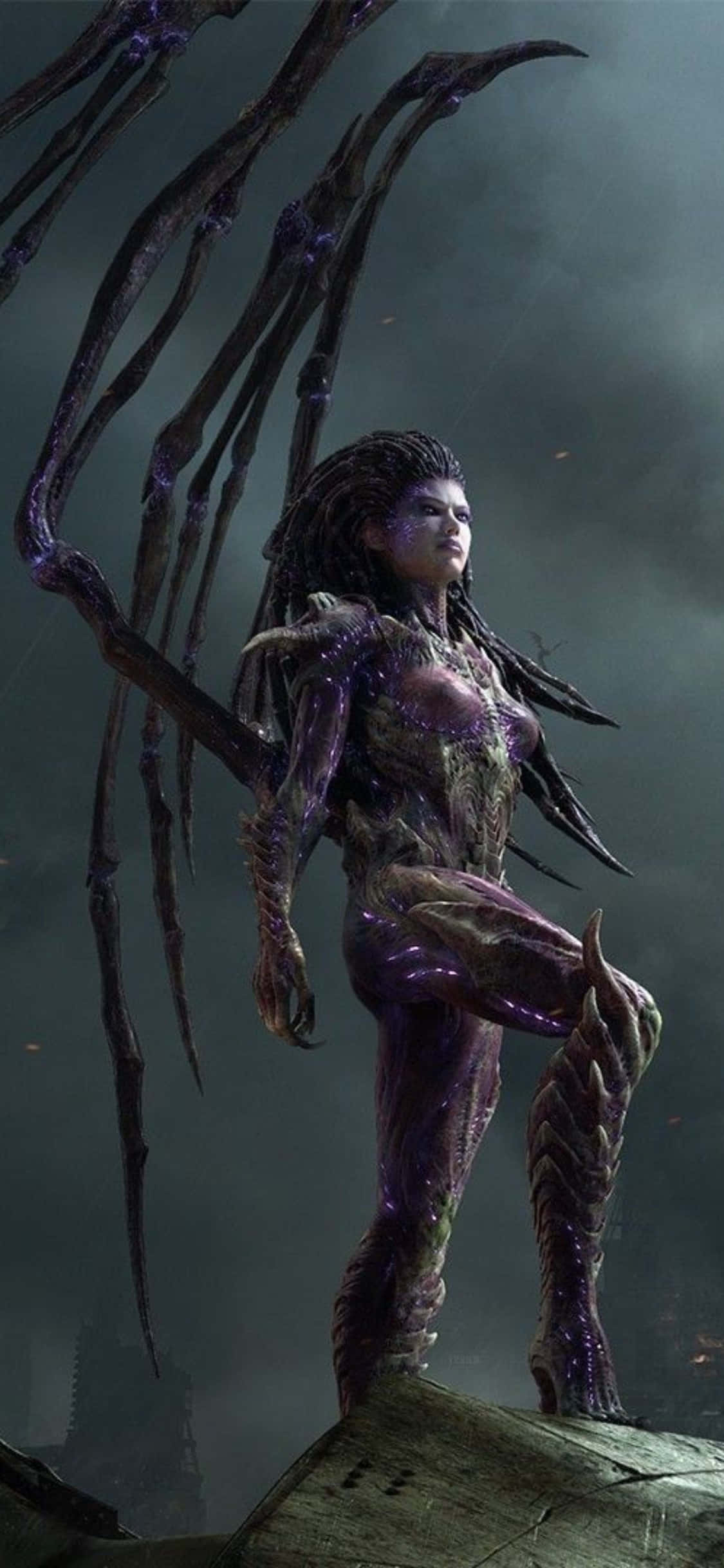 iPhone X Starcraft Ii Фон Серое небо Обои
