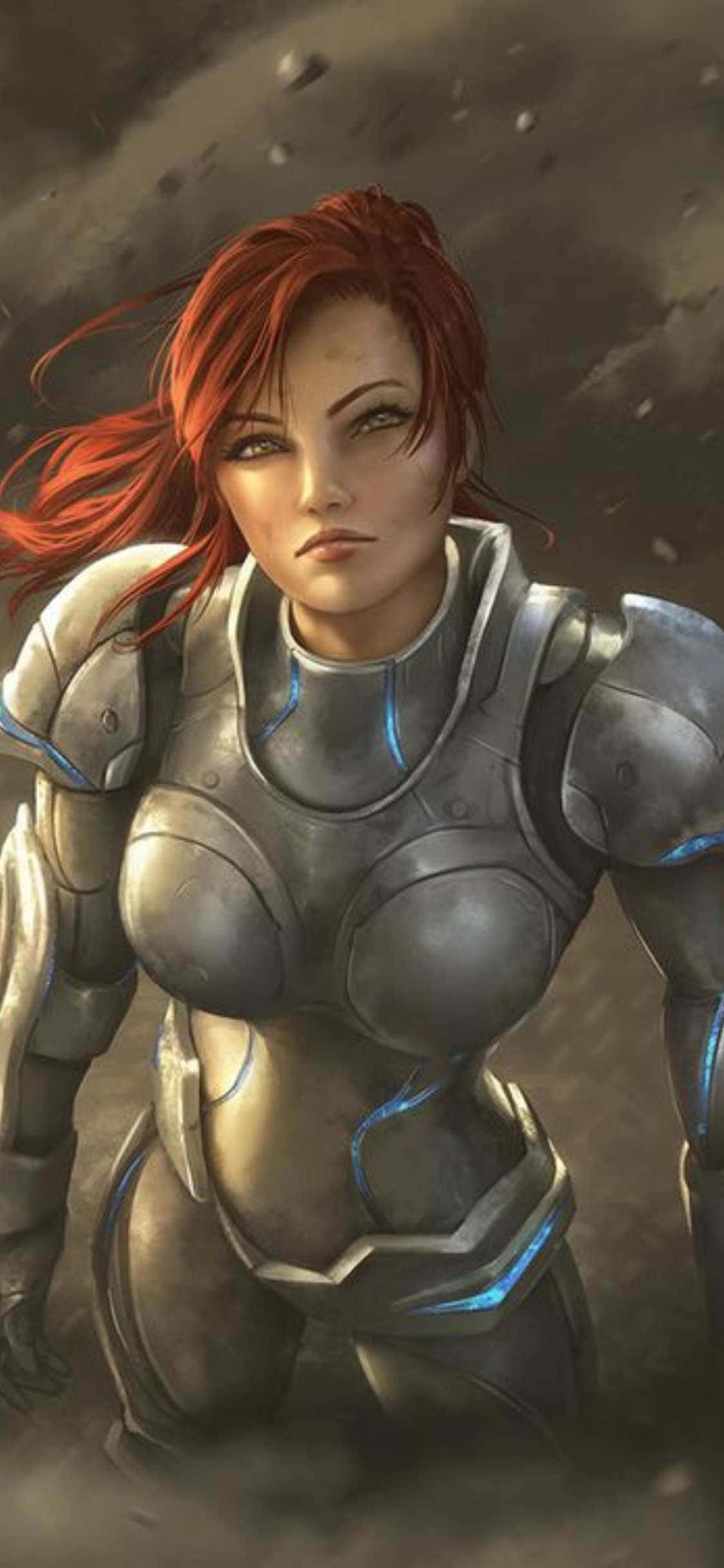 iPhone X StarCraft II Фон с рыжими волосами Обои