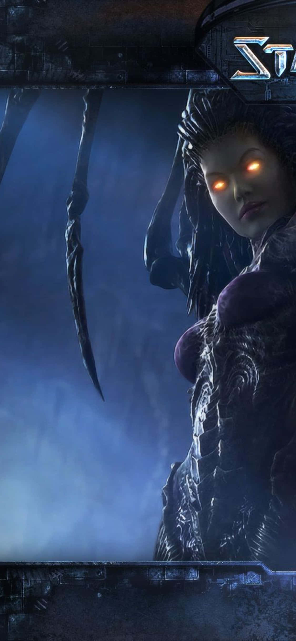Фон iPhone X Starcraft II Желтые глаза Обои