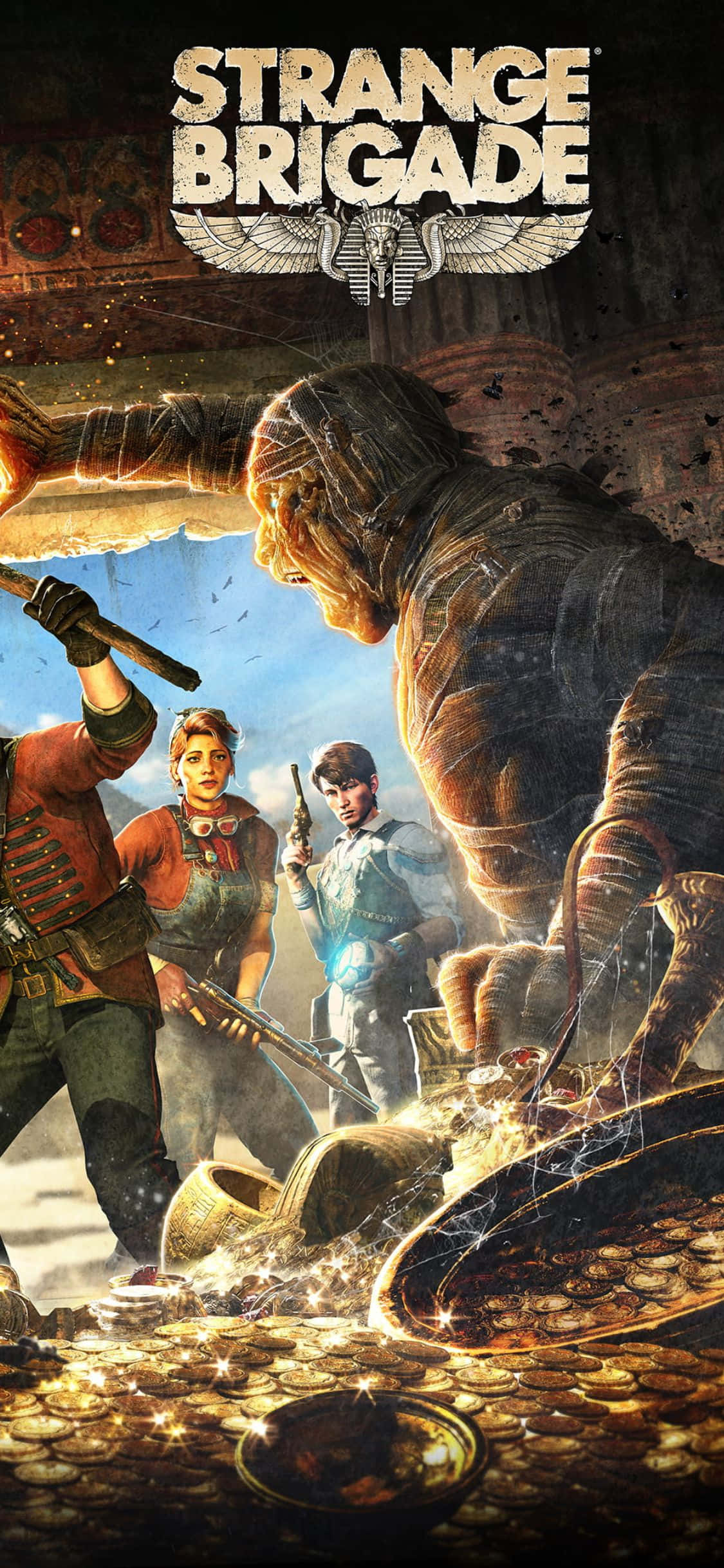 Зомби, охраняющий сокровища iPhone X Strange Brigade фон Обои