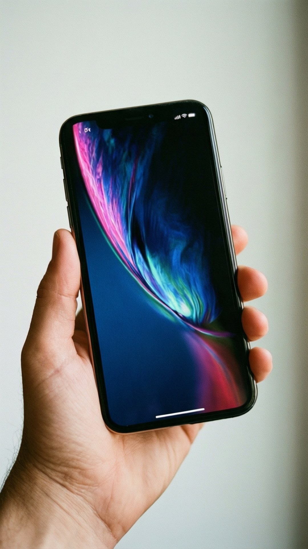 iPhone X в руке Обои