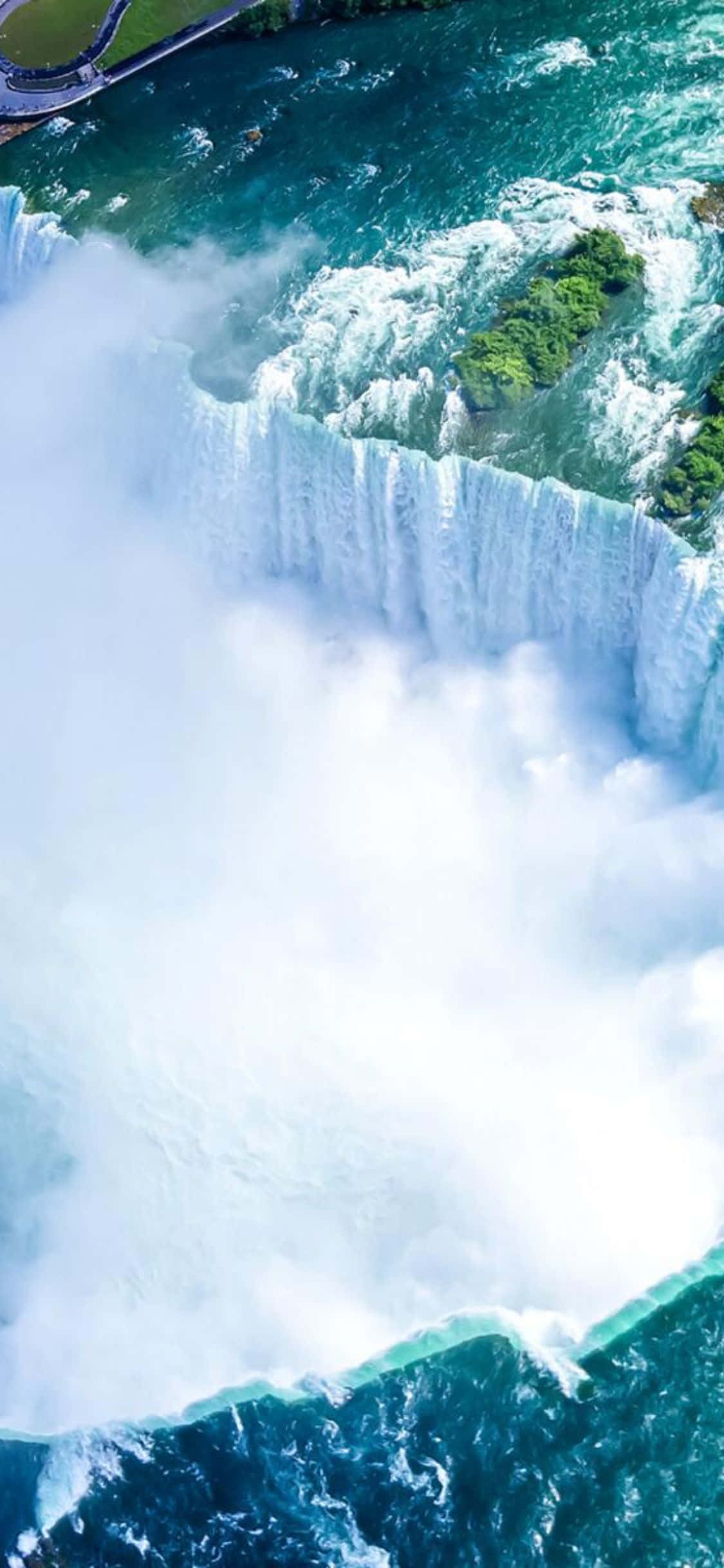 iPhone X Niagara Falls Aerial Shot Background Обои