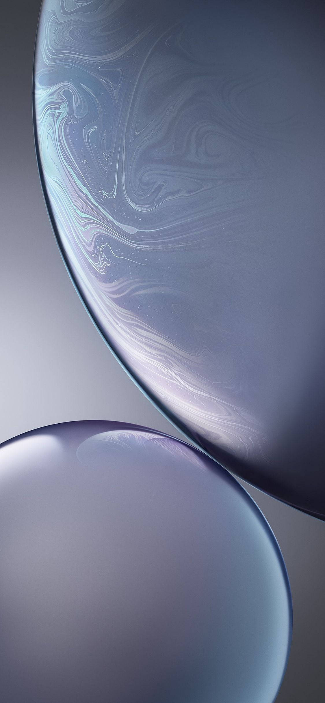iPhone XR красный серебристый абстрактные пузыри Обои