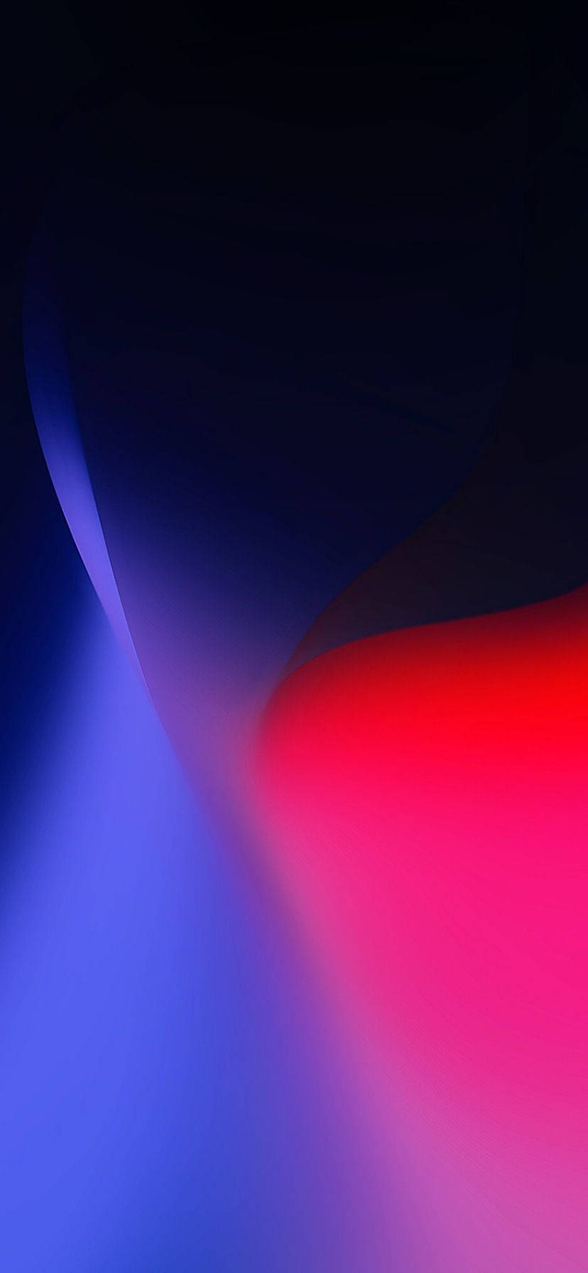 «Спиральный iPhone XR в синем и красном цветах» Обои