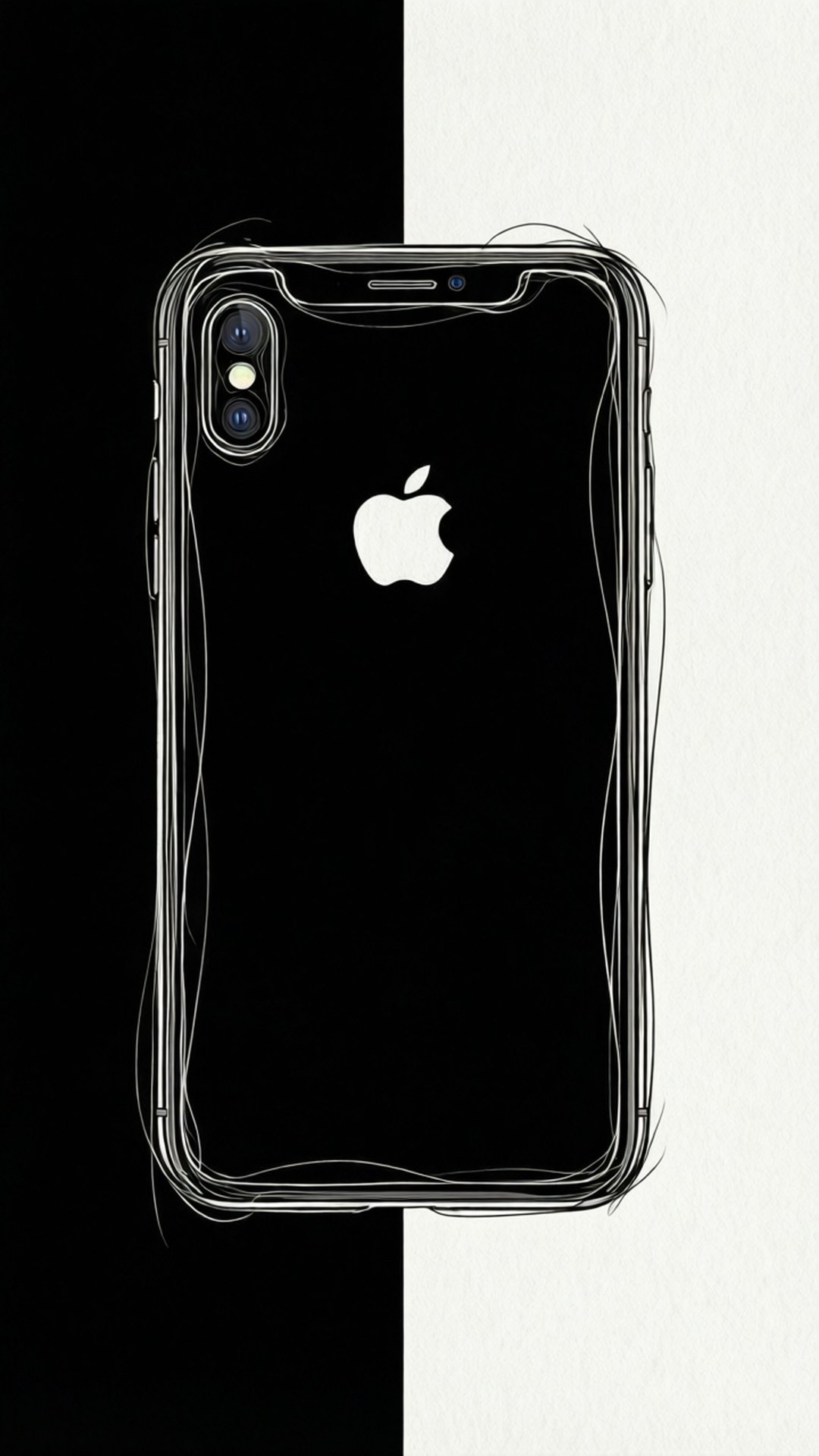 Линейное искусство iPhone XR Обои