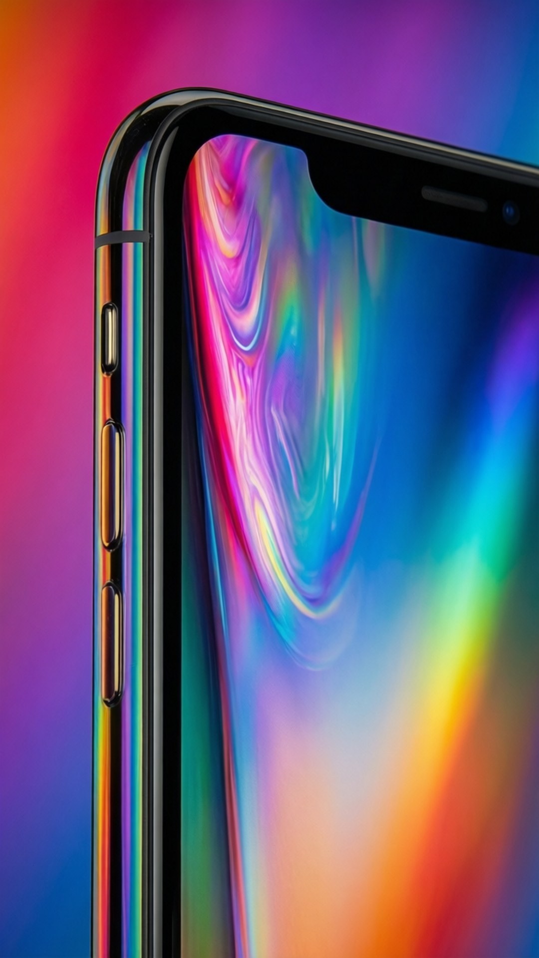 Радужный глянец iPhone XR Обои