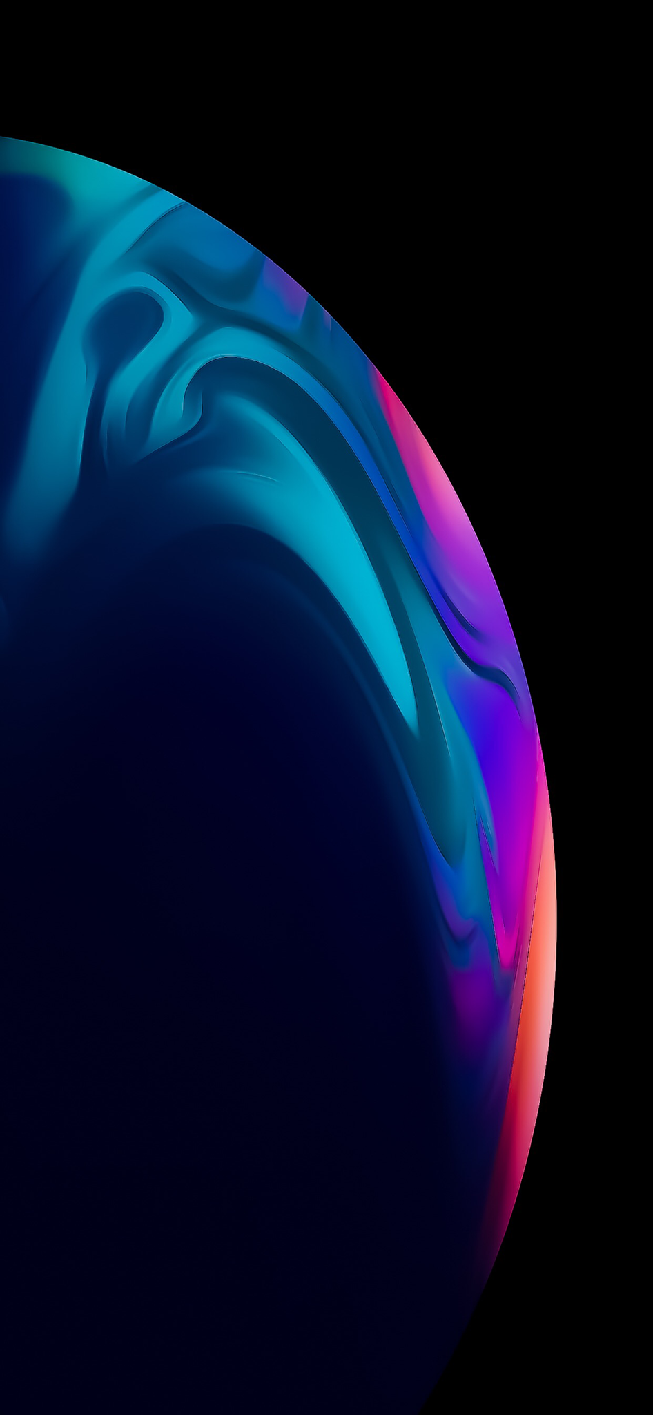"Стильный iPhone XR с элегантным и ярким абстрактным дизайном на экране." Обои