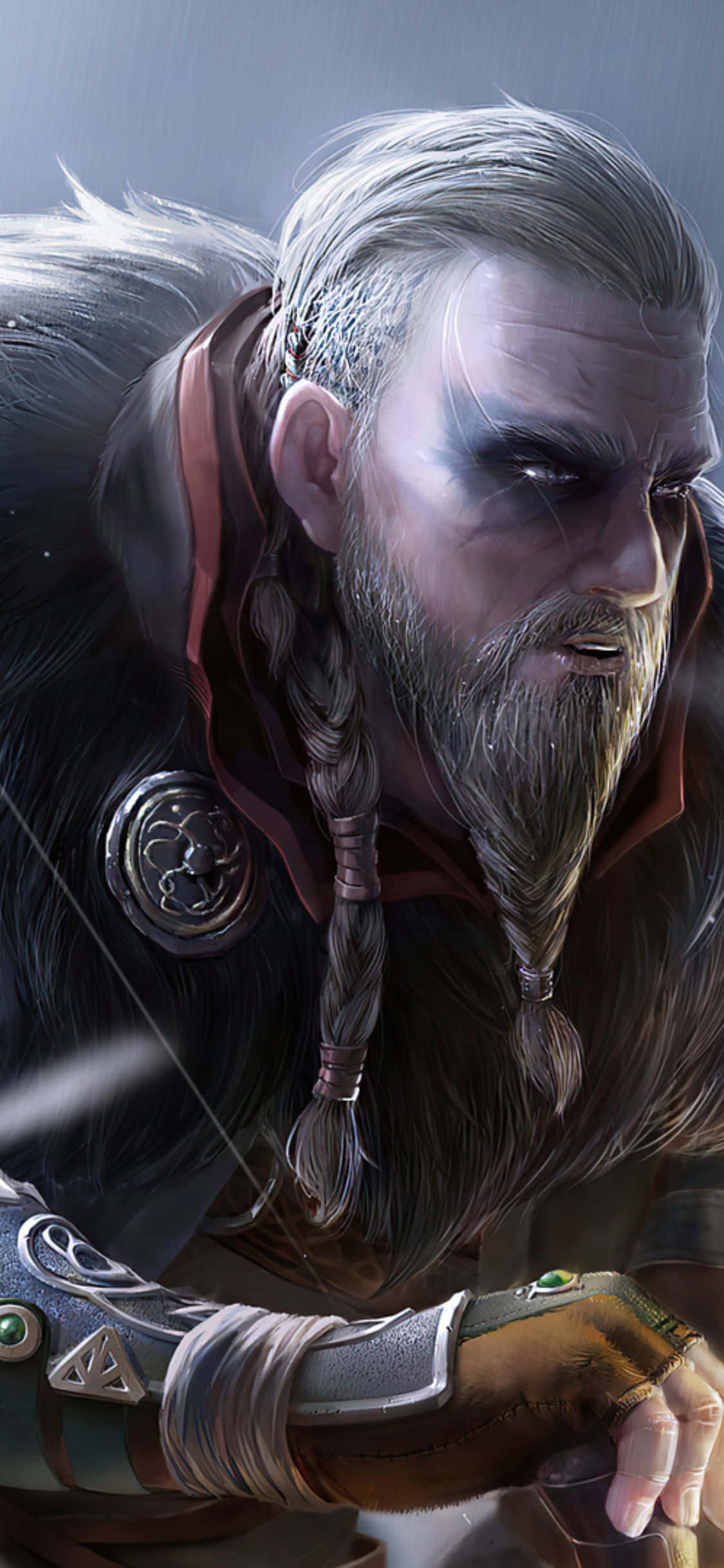 iPhone Xs Assassin's Creed Valhalla фан-арт живопись Эйвора фон Обои