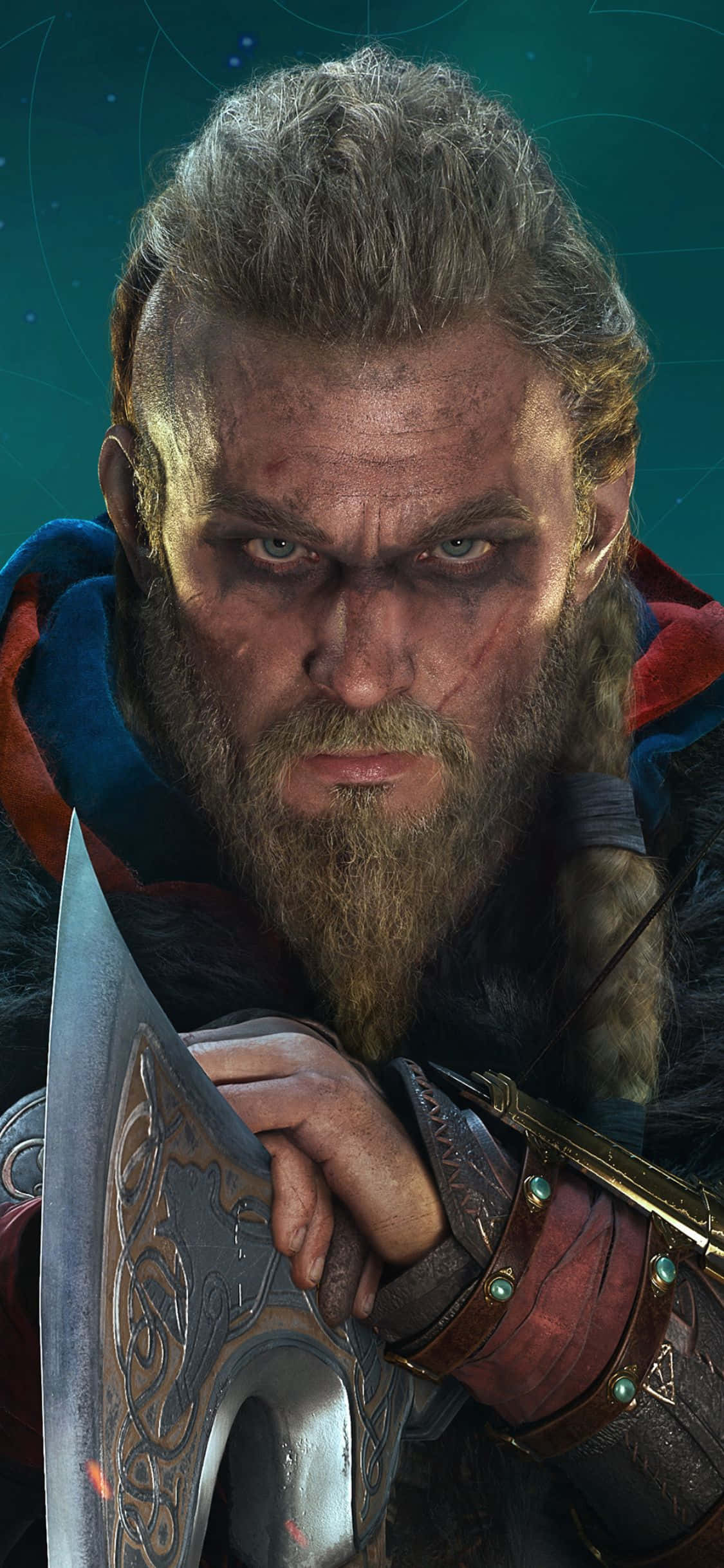 iPhone Xs Assassin's Creed Valhalla Эйвор с топором Обои