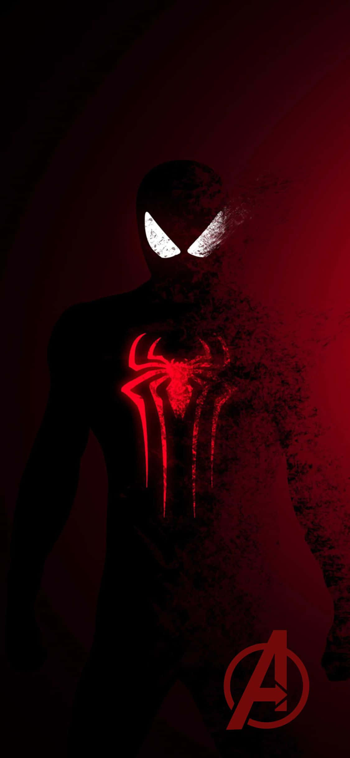 Темно-красный iPhone XS Avengers Background Человек-паук Обои