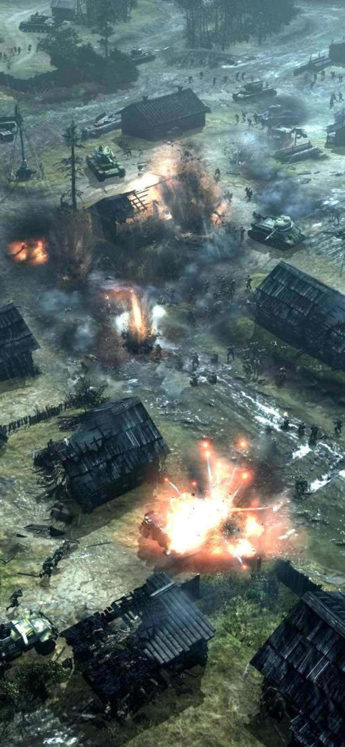 Увлекательная военная игра на iPhone XS: Company of Heroes 2 Обои
