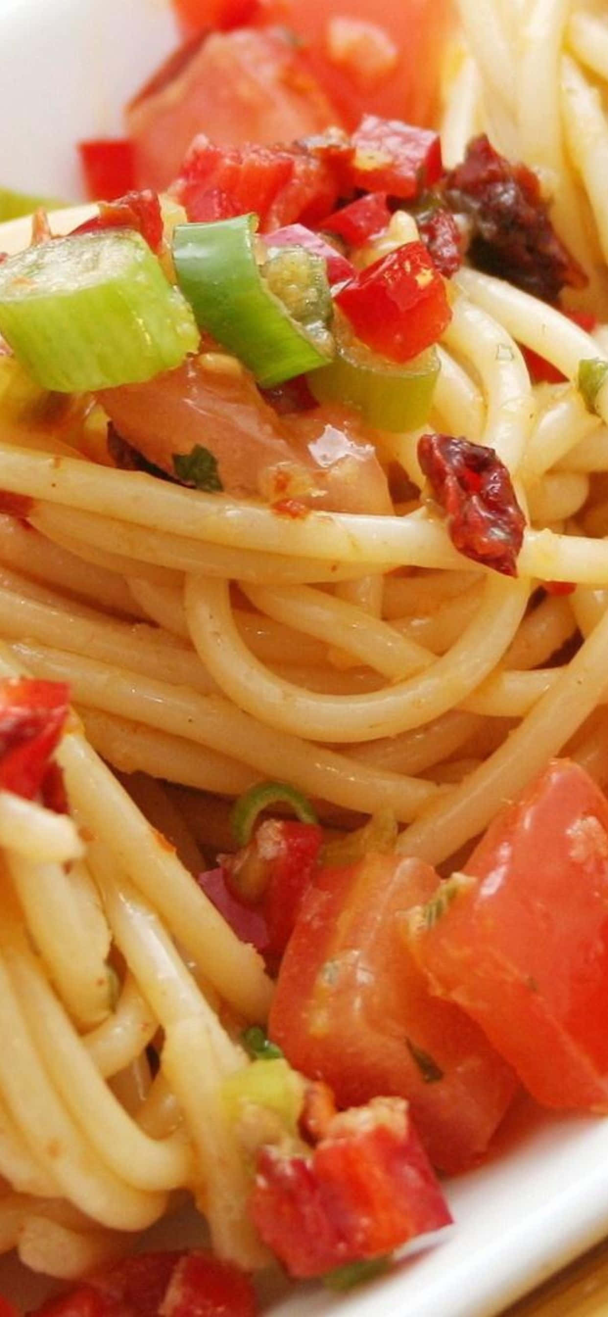 Фон с макаронами для iPhone Xs Обои