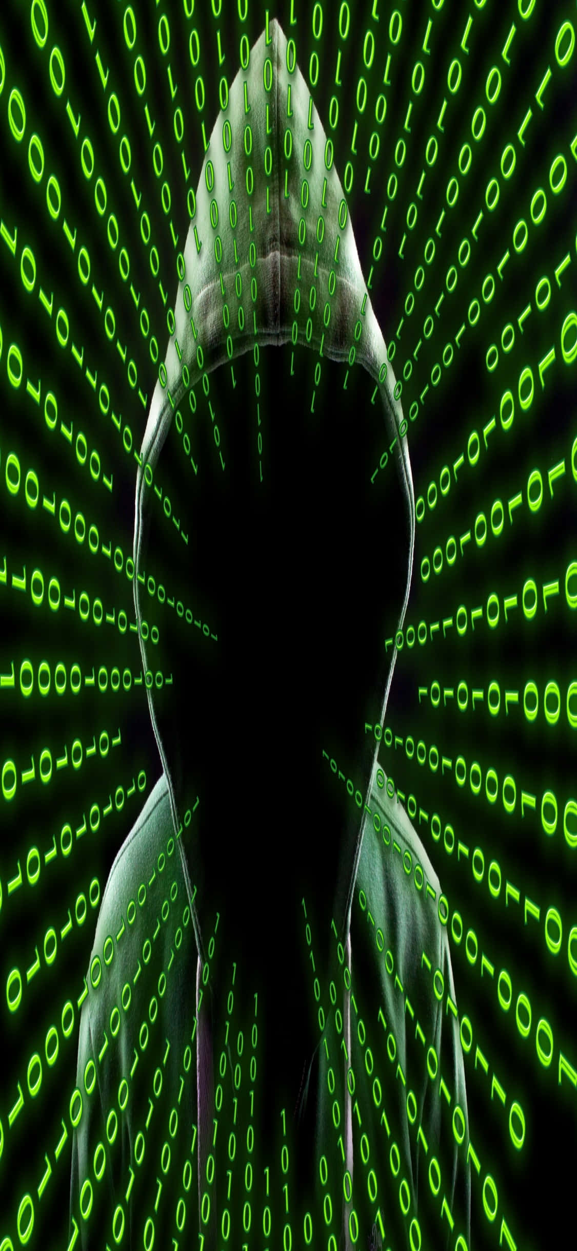 Фон программирования iPhone Xs Hacker Hood Обои
