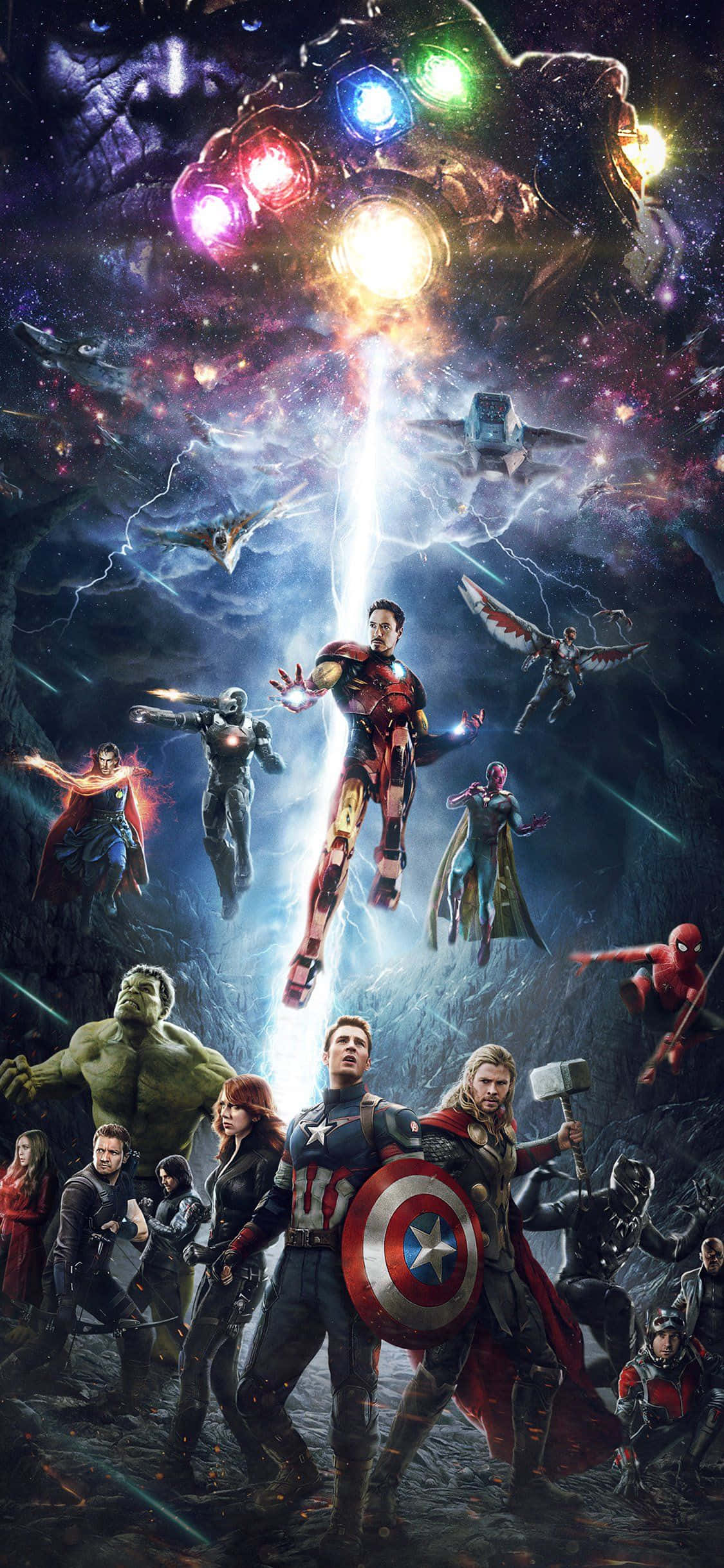 Приготовься к действию с iPhone Xs и Мстителями Marvel Обои