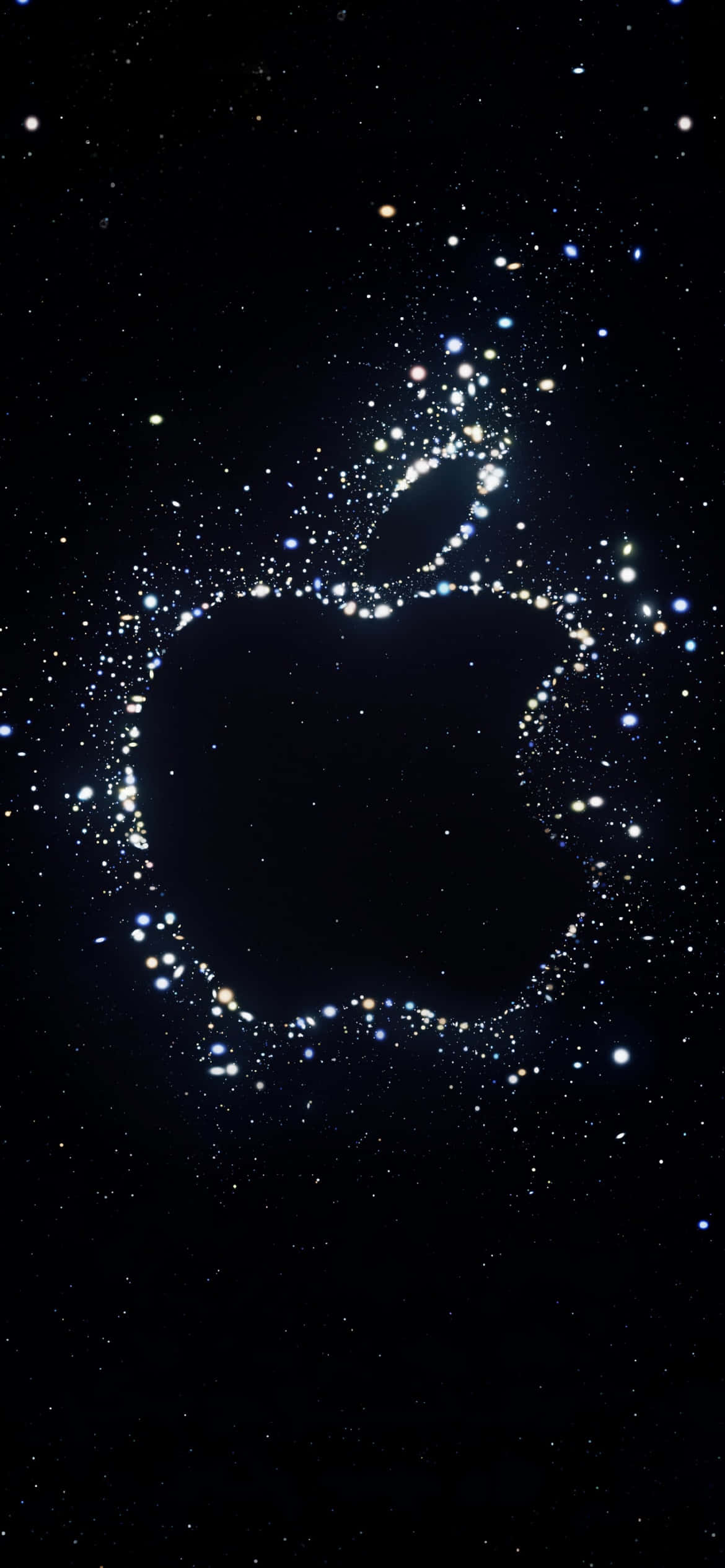iPhone Xs Max Apple фон световые частицы Обои