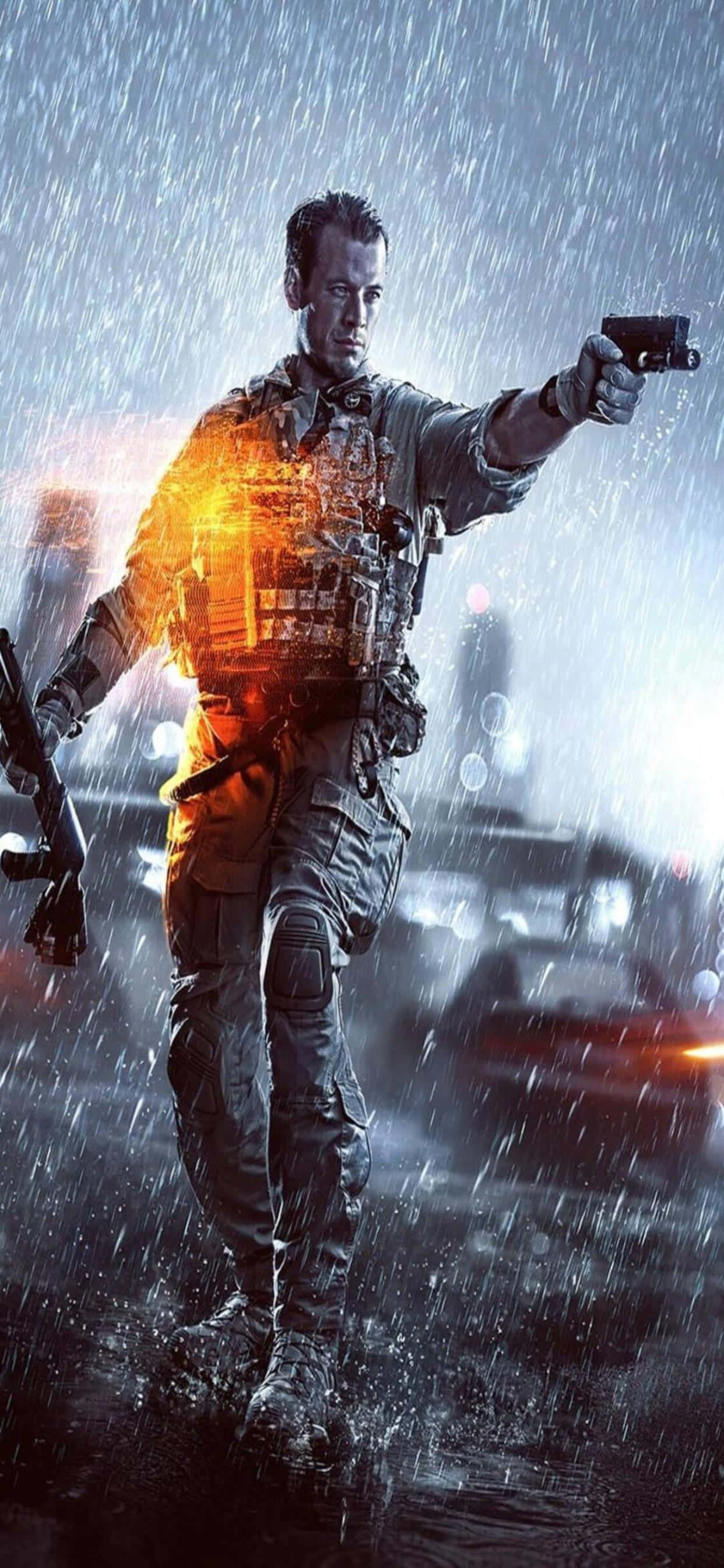 Откройте путь к победе с iPhone Xs Max Battlefield 4 Обои